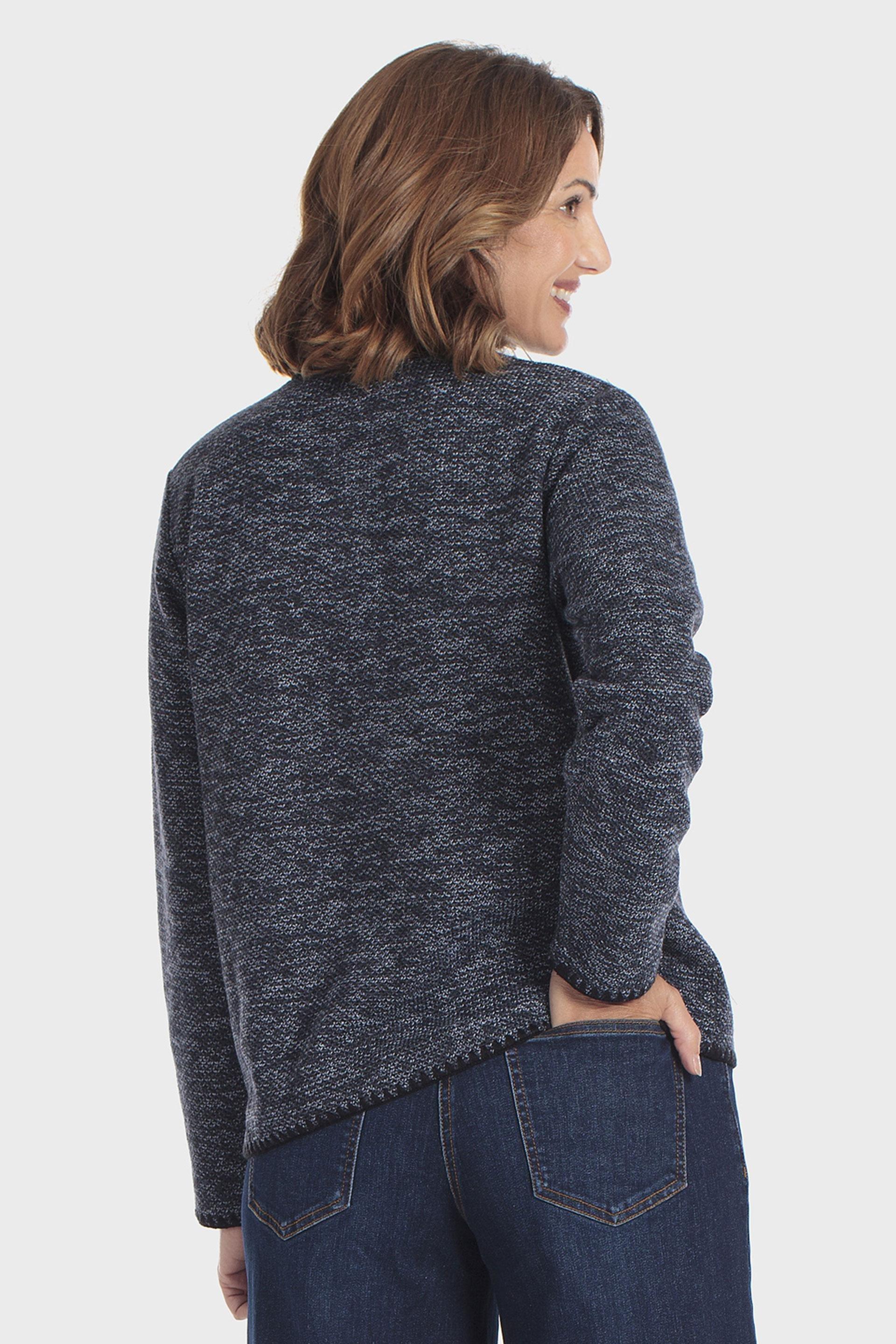 Textured Buttoned Jacket Navy, Blue Navy, large image number 2
