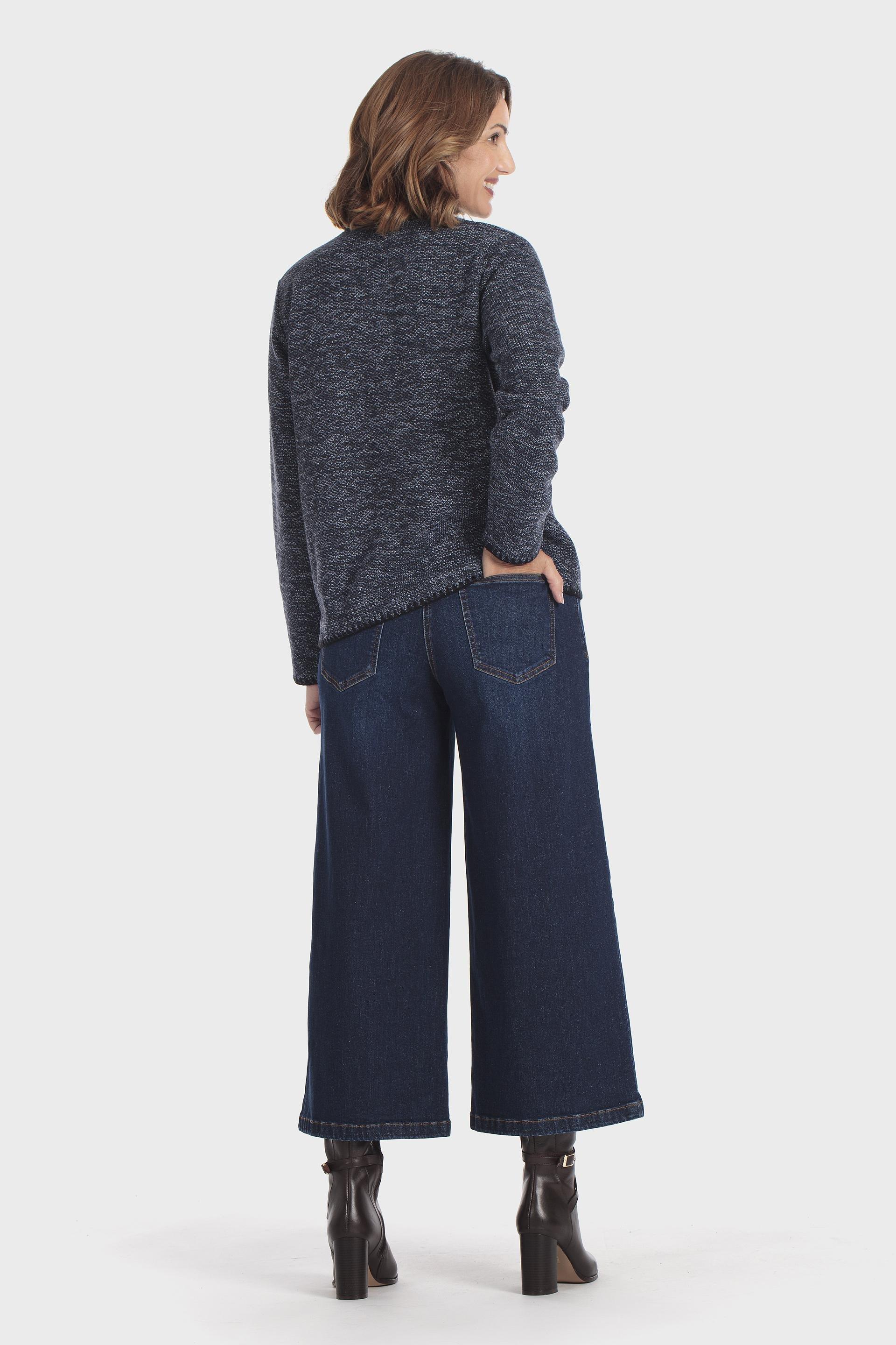 Textured Buttoned Jacket Navy, Blue Navy, large image number 3
