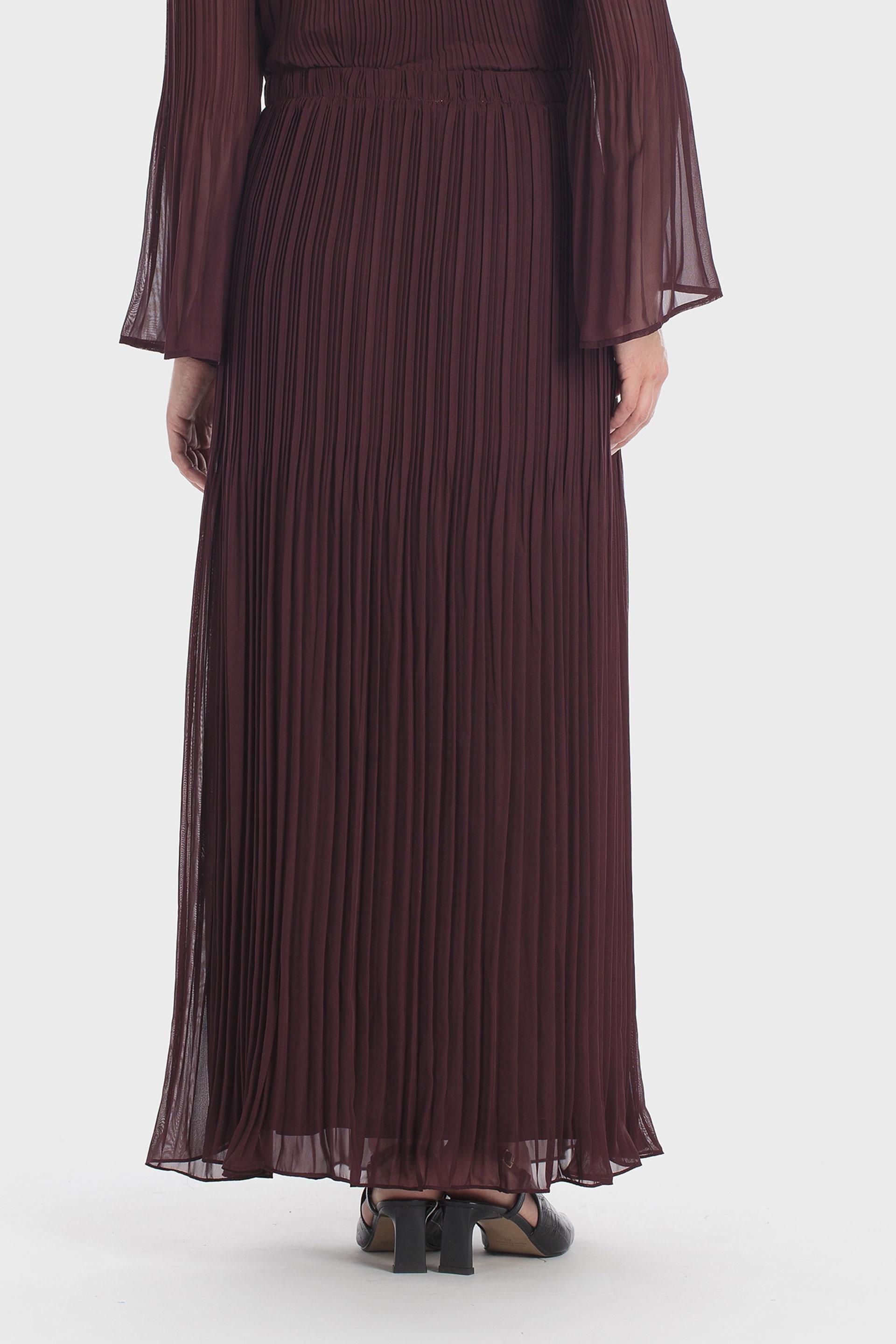 Pleated Midi Skirt Purple, Red Dark, large image number 4
