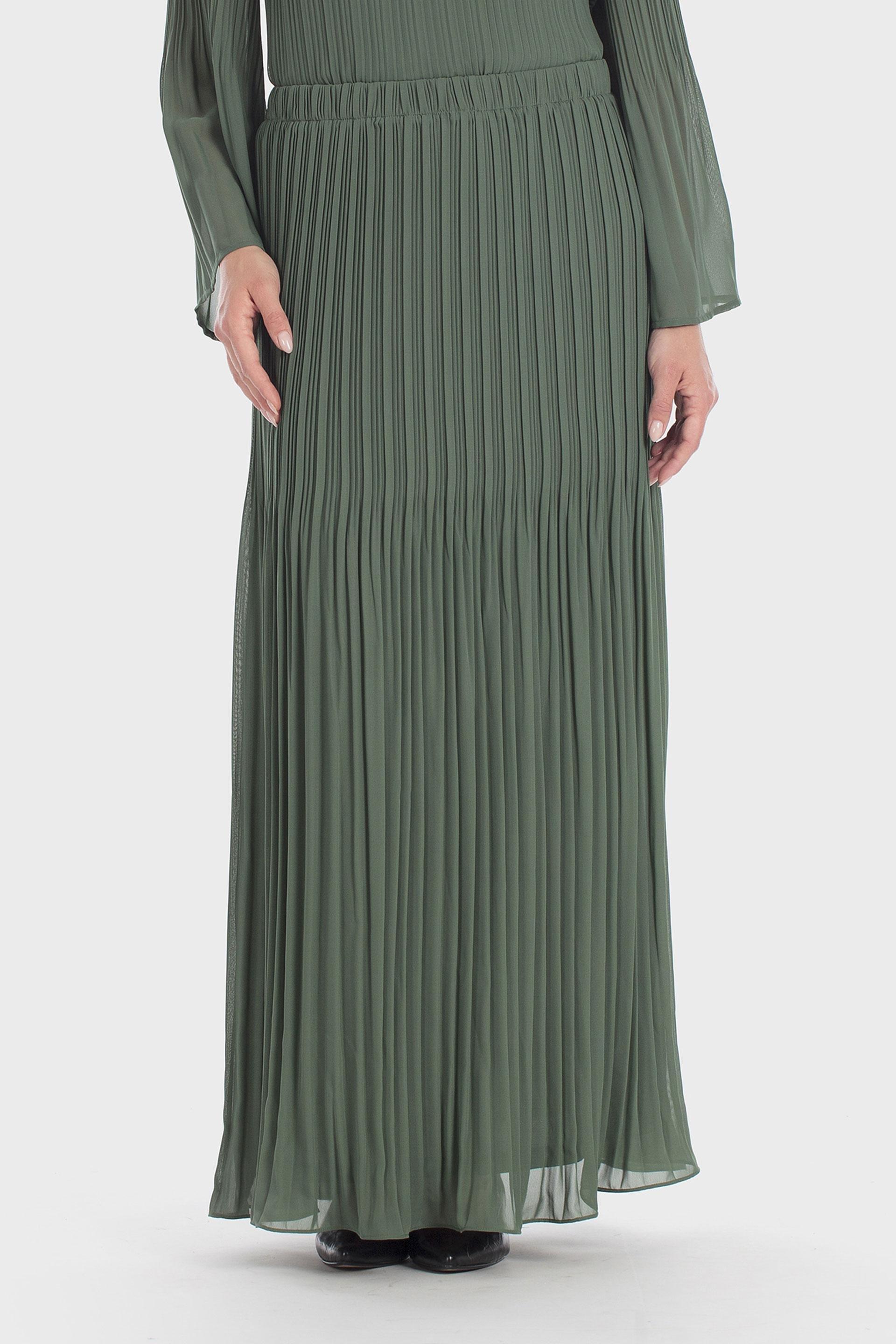 Pleated Midi Skirt Green, Green Forest, large image number 4