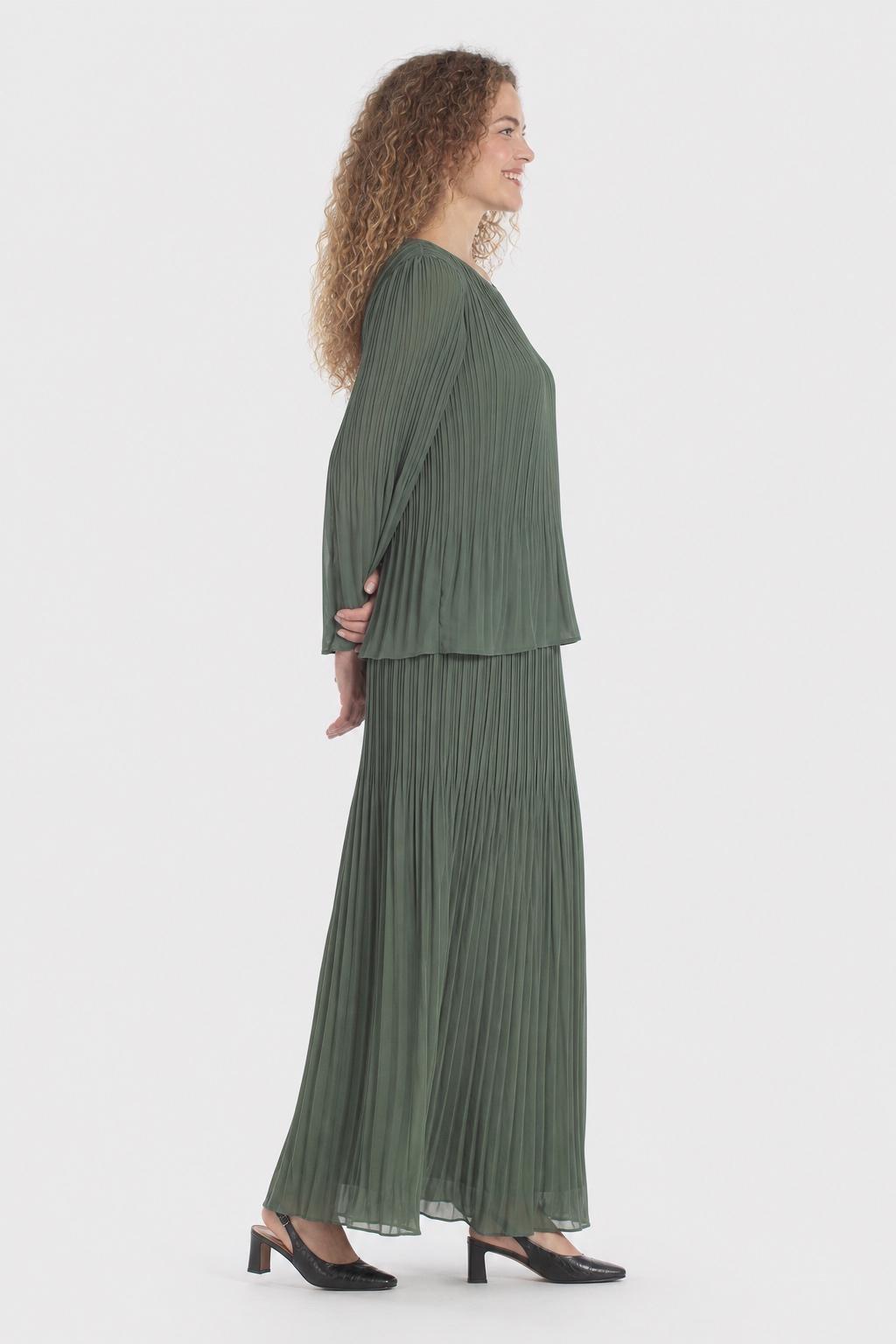 Pleated Midi Skirt Green, Green Forest, large image number 5