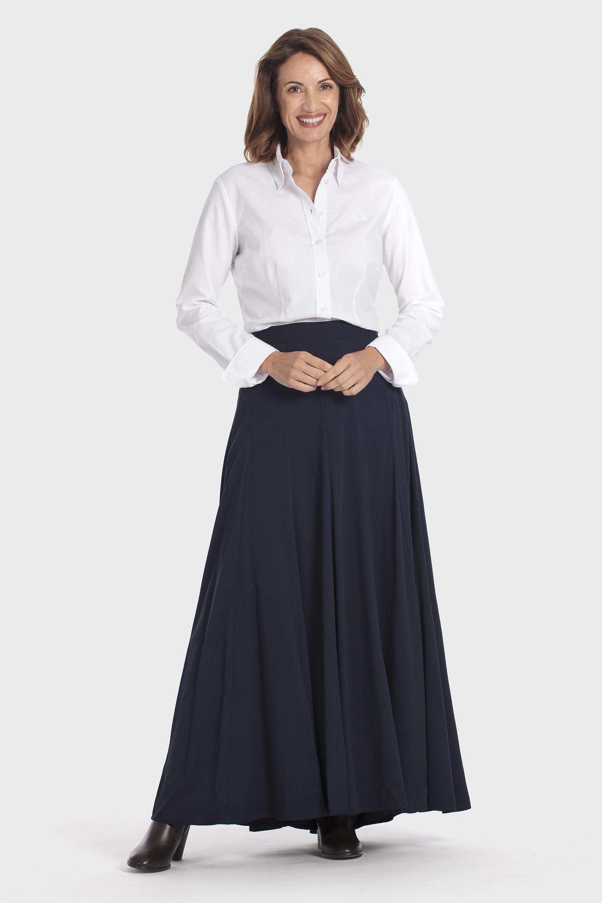 تنورة طويلة زرقاء, Blue Navy, large image number 0