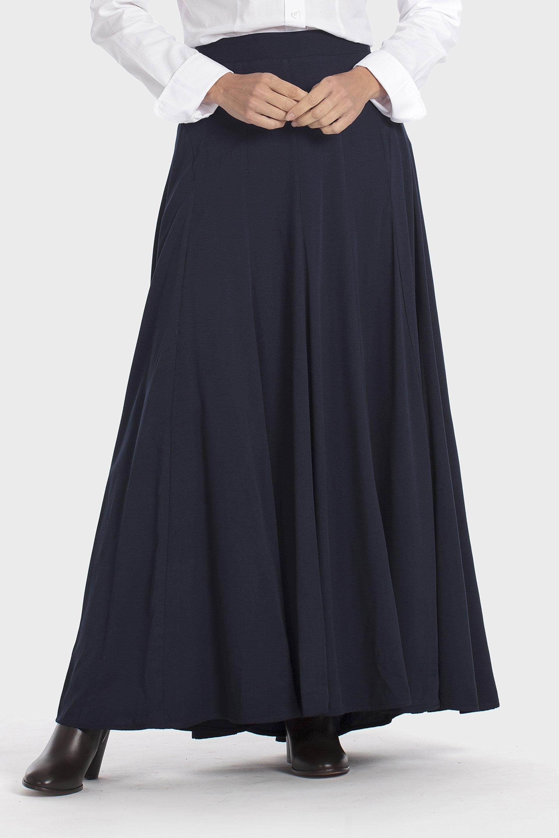 تنورة طويلة زرقاء, Blue Navy, large image number 2