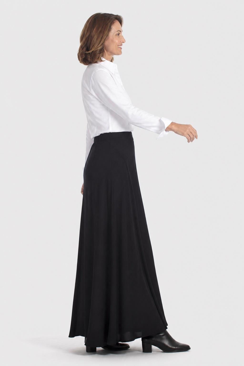 Black Long Skirt, Black, large image number 5