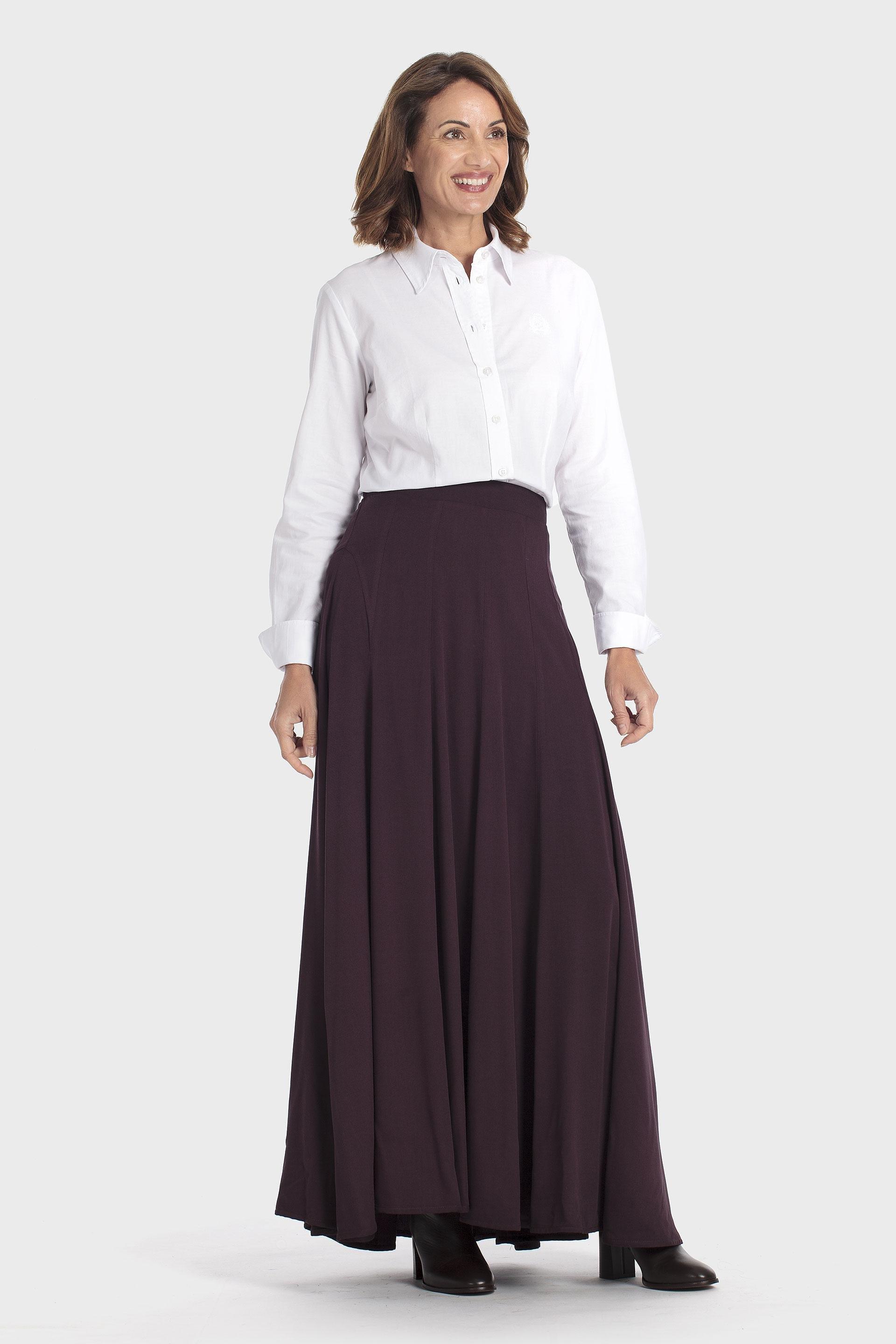 Purple Long Skirt, Red Dark, medium