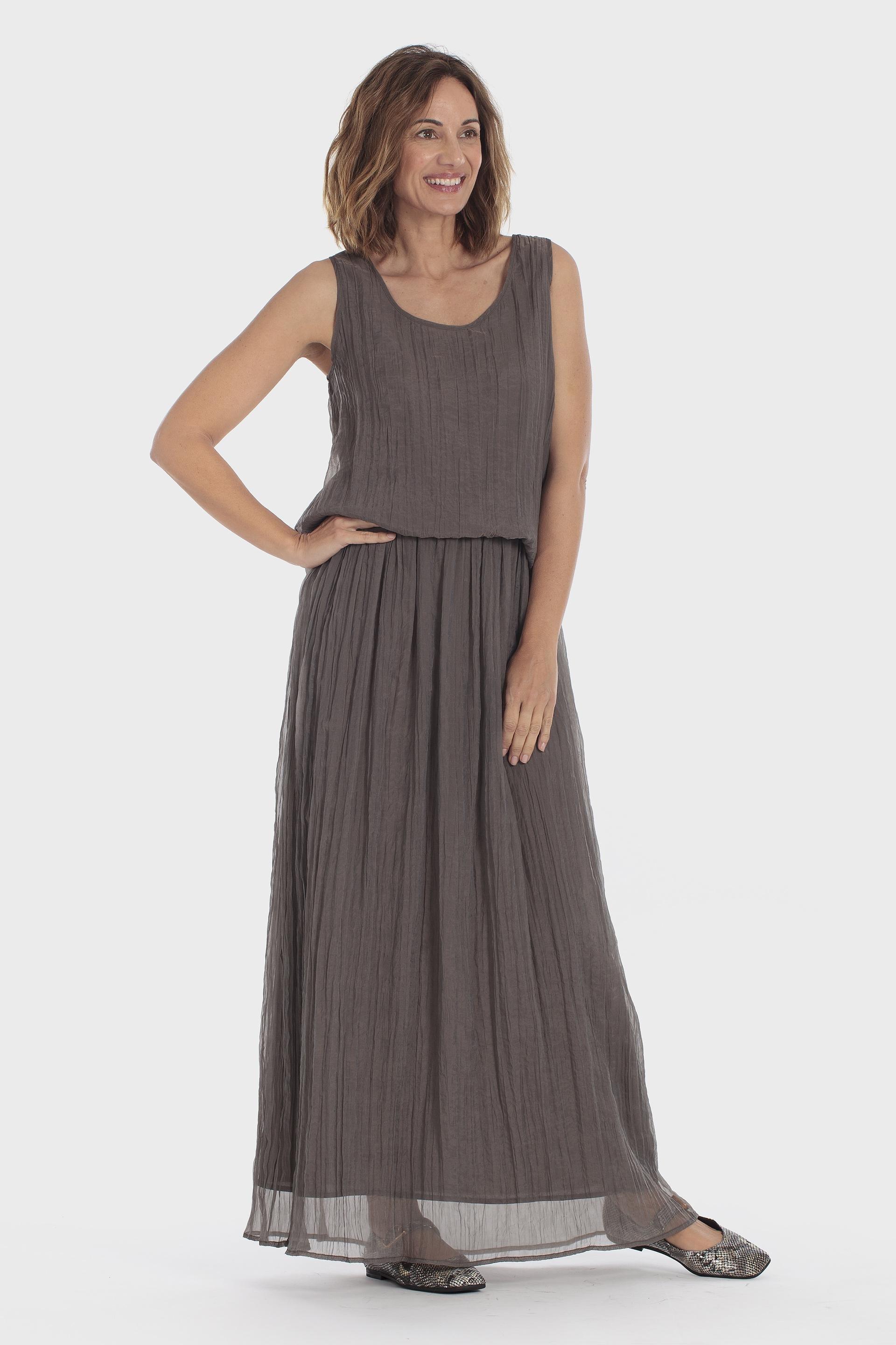 تنورة طويلة بكسرات رمادية, Green Khaki, medium