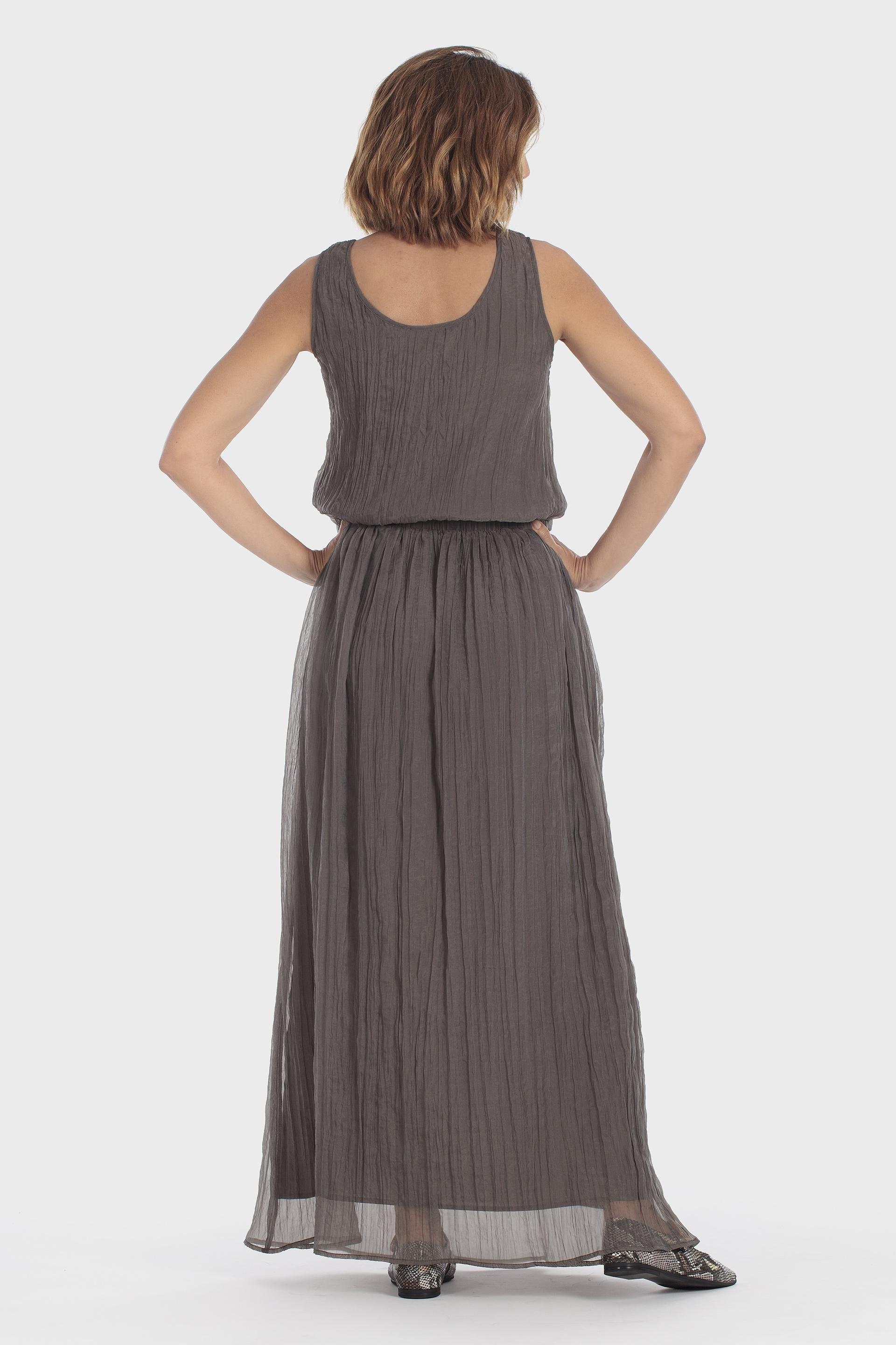 تنورة طويلة بكسرات رمادية, Green Khaki, medium