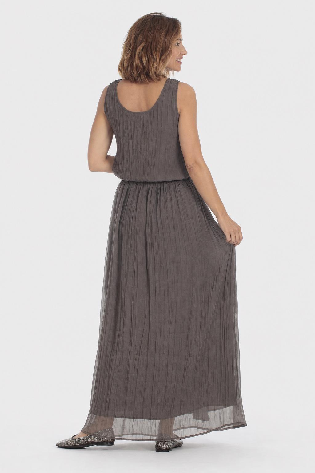 Lined Pleated Midi Skirt Grey, Green Khaki, large image number 5