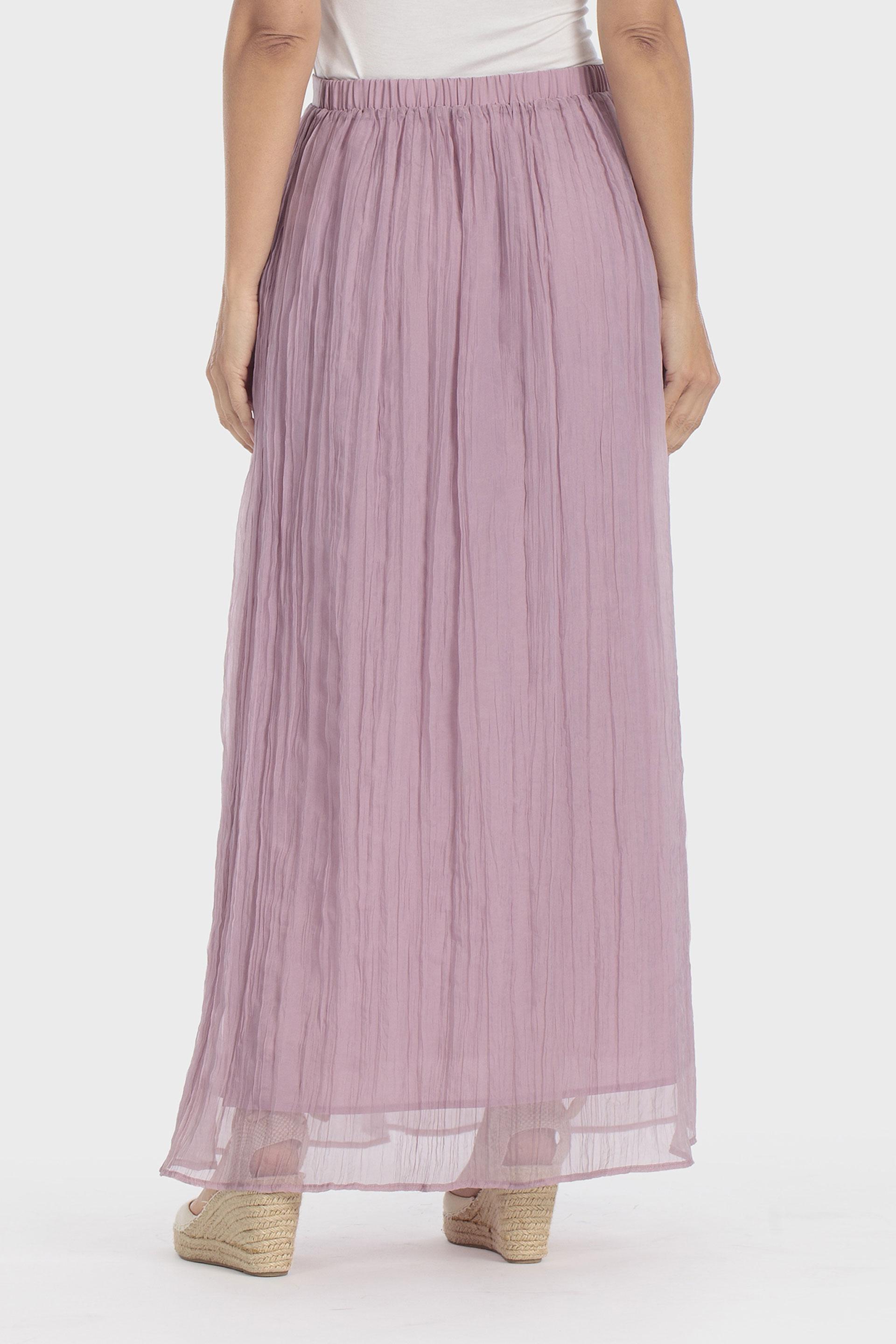 Lined Pleated Midi Skirt Purple, Pink Quartz, large image number 3
