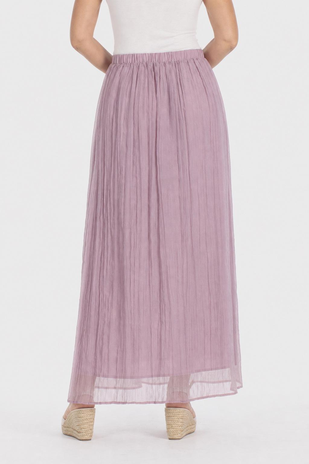 Lined Pleated Midi Skirt Purple, Pink Quartz, large image number 4