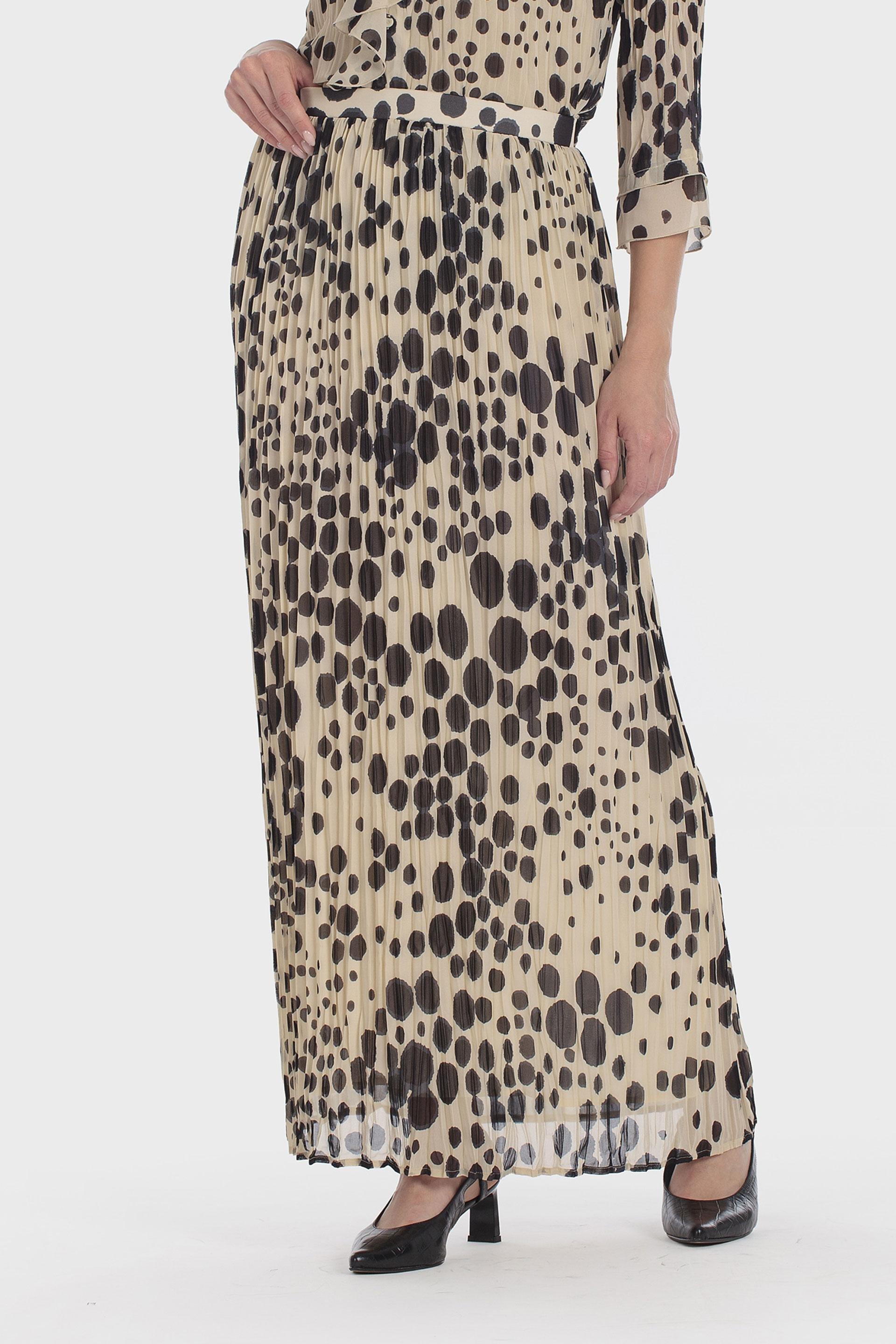 Multicolour Polka Dot Skirt, Beige, large image number 2
