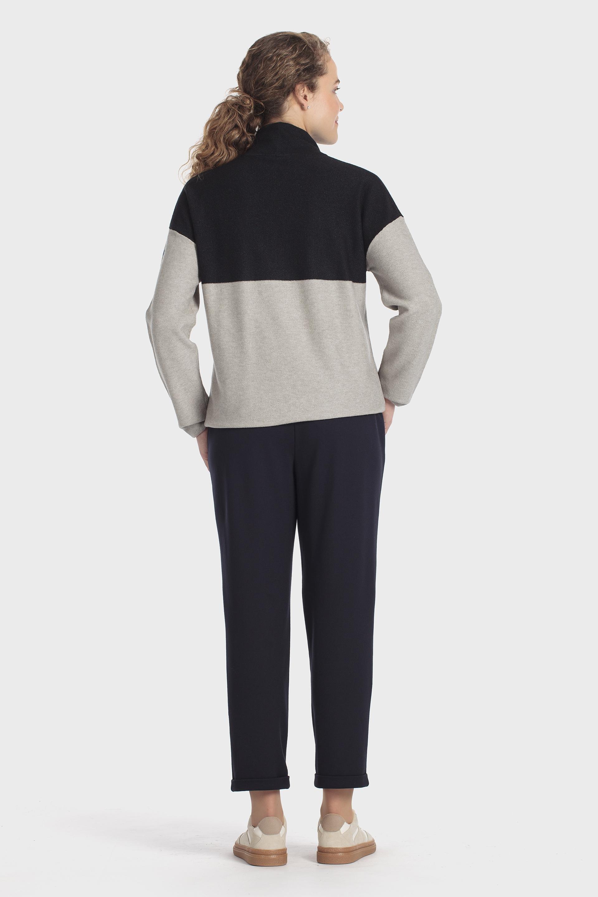 Rhinestone sweater, WOMEN, Blue Navy, large image number 4