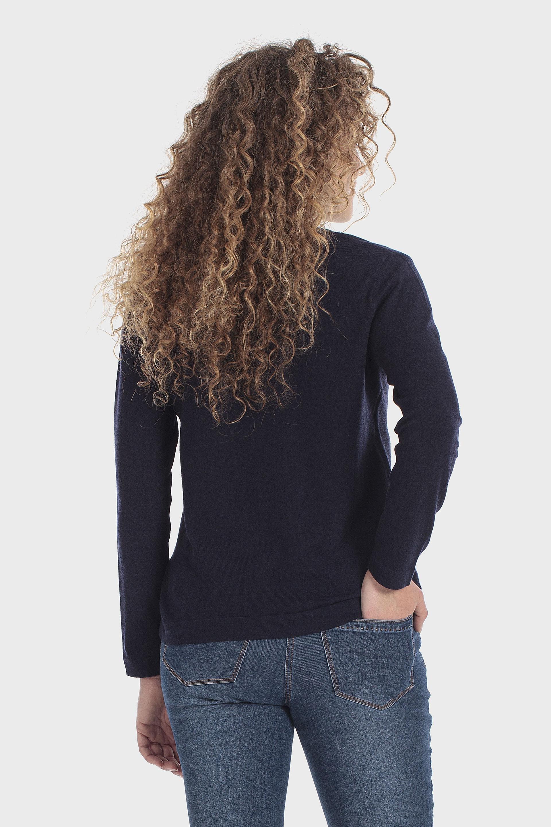 بلوفر بياقة مرصّعة كحلي, Blue Navy, large image number 3