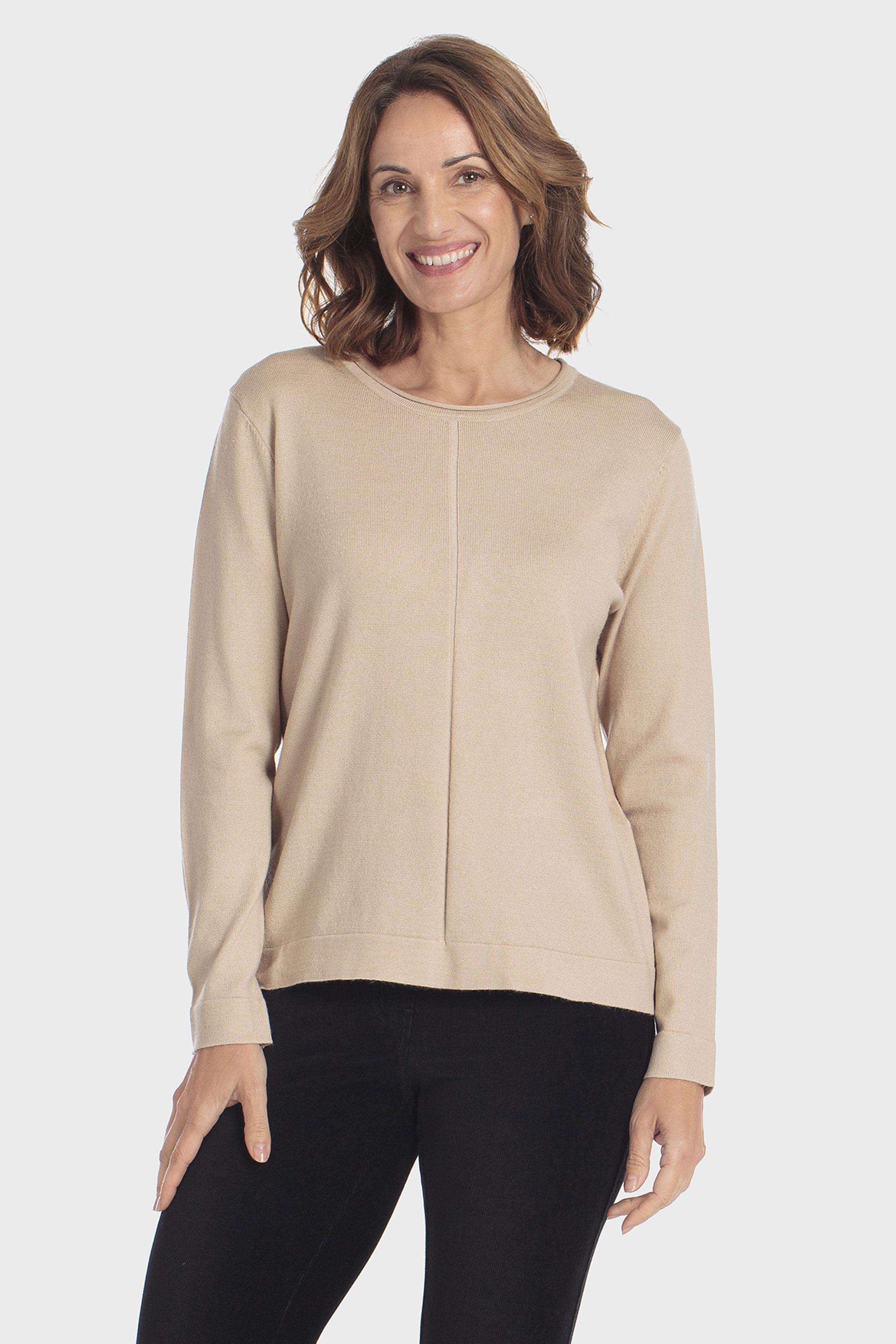 Fantasy Print Sweater Beige, Beige, large image number 0