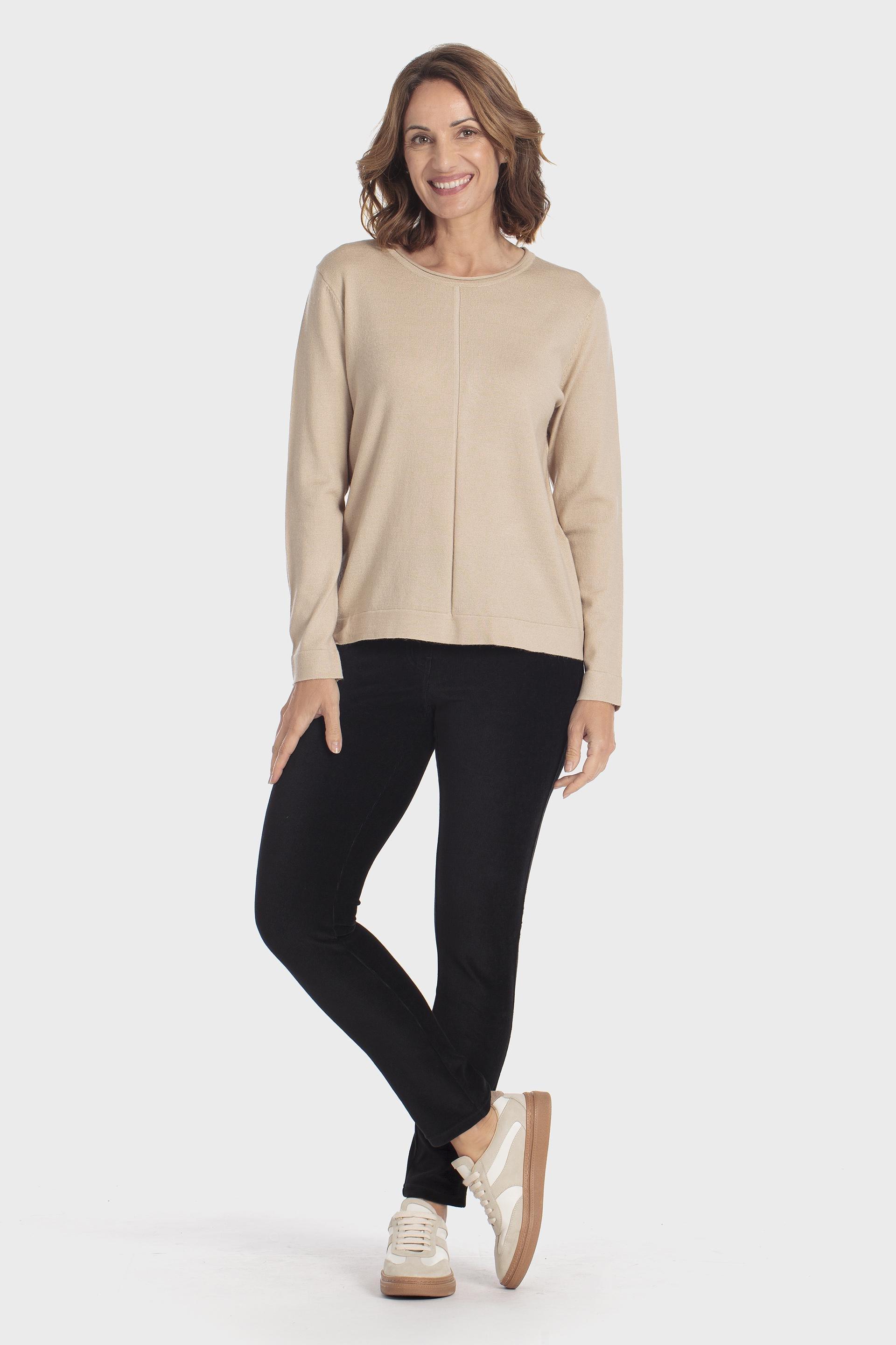 Fantasy Print Sweater Beige, Beige, medium