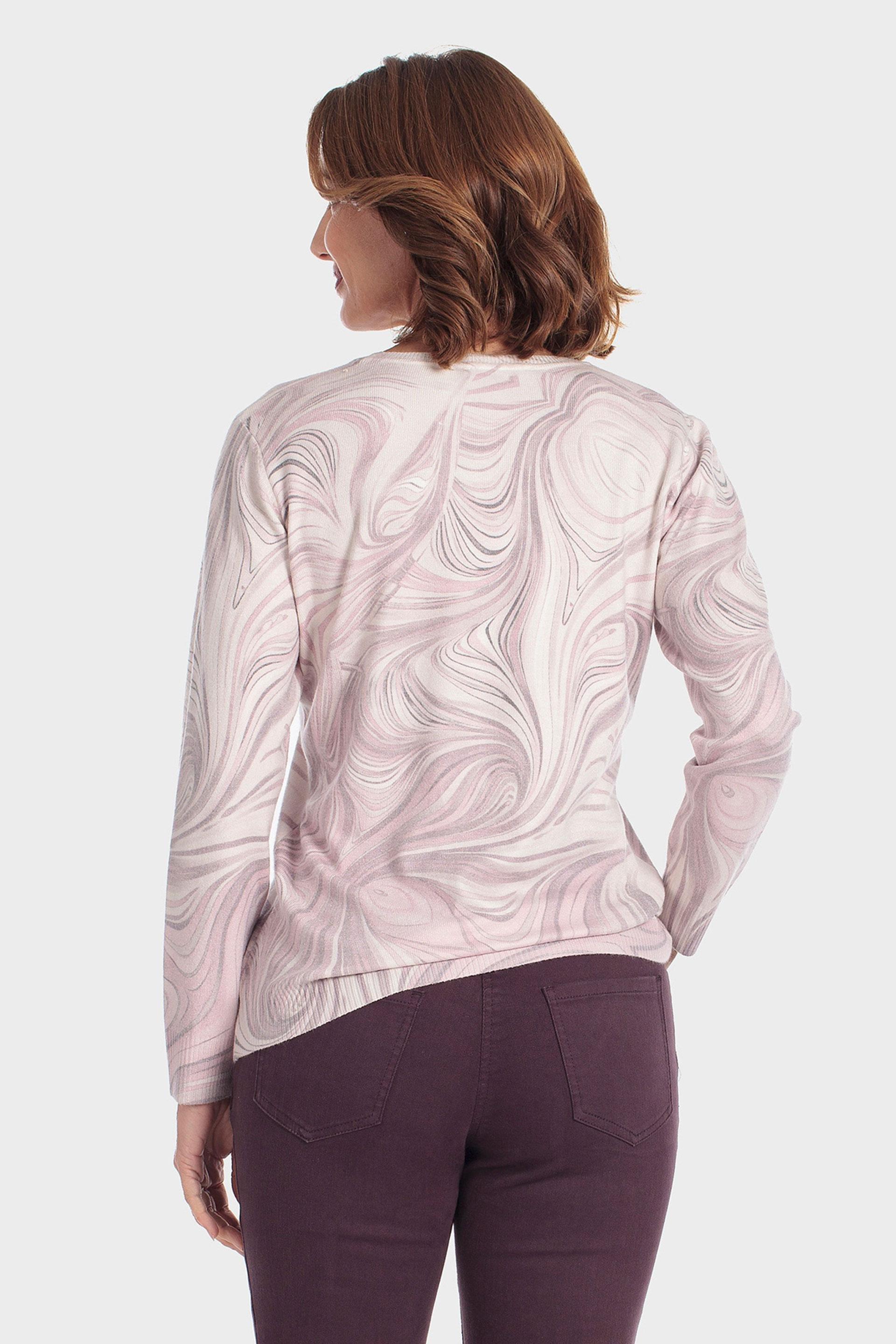 Printed Sweater Pink, Pink Quartz, large image number 2