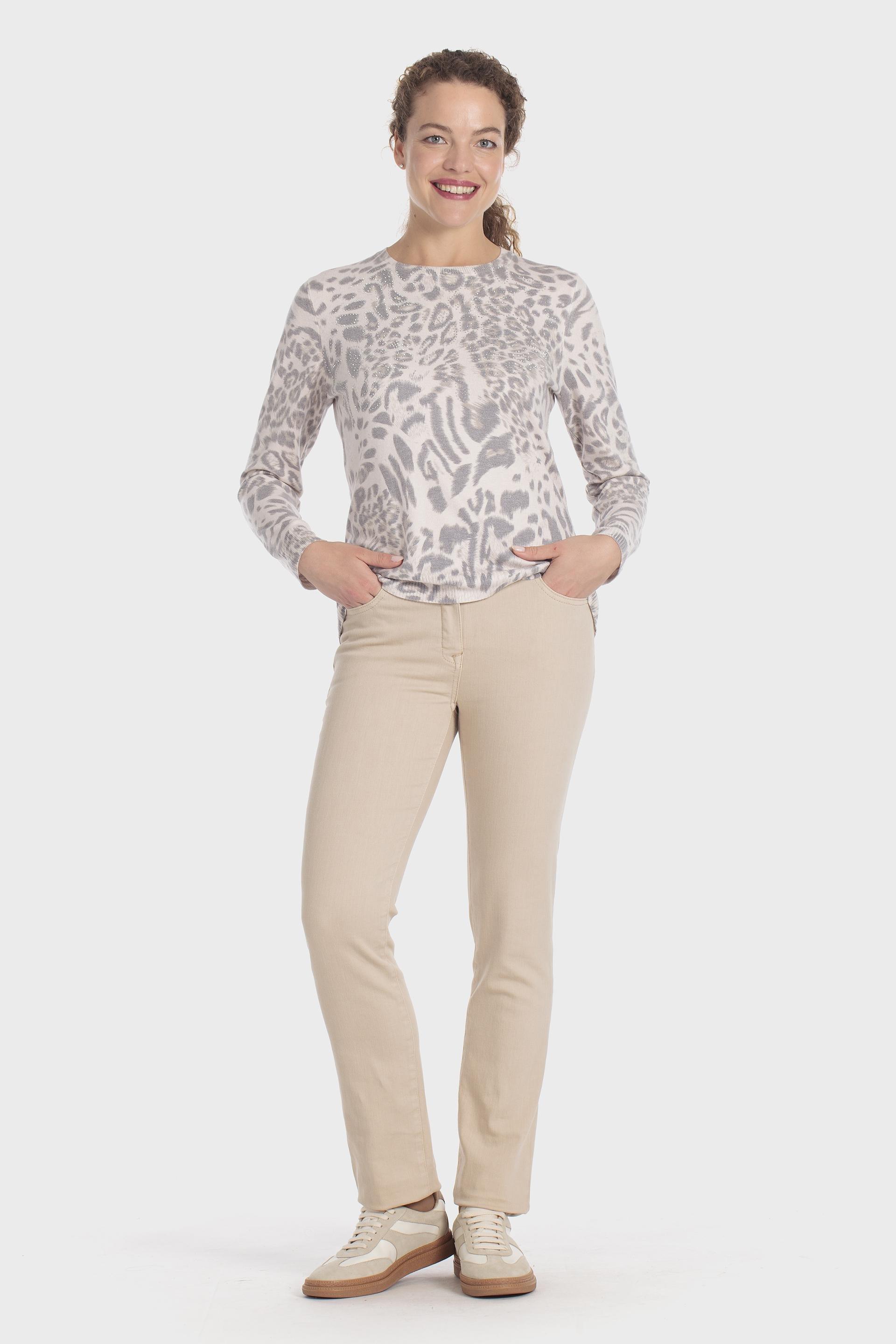 Animal Print Sweater Multicolour, Grey, large image number 1