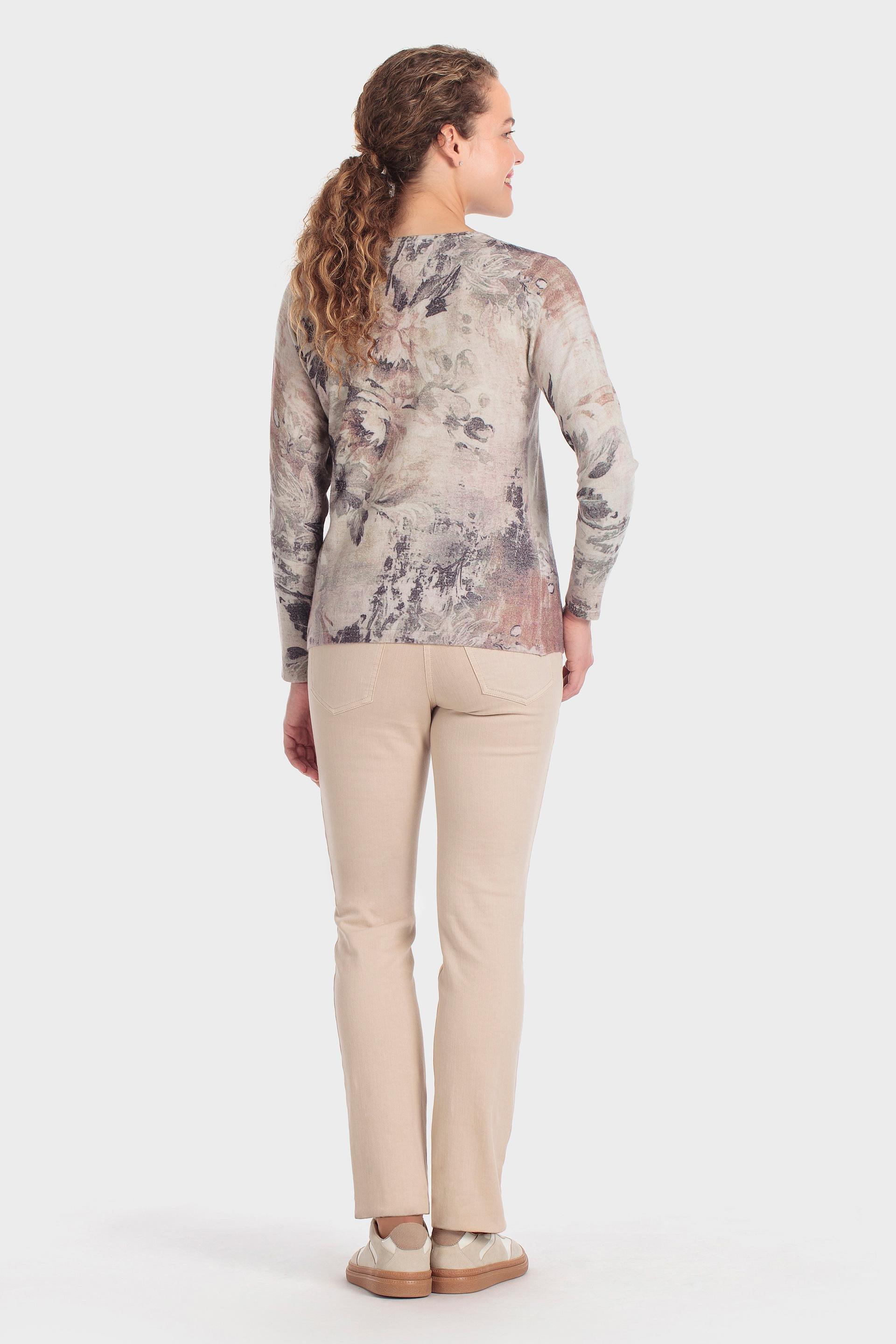 Floral Print Sweater Multicolour, Beige, large image number 3