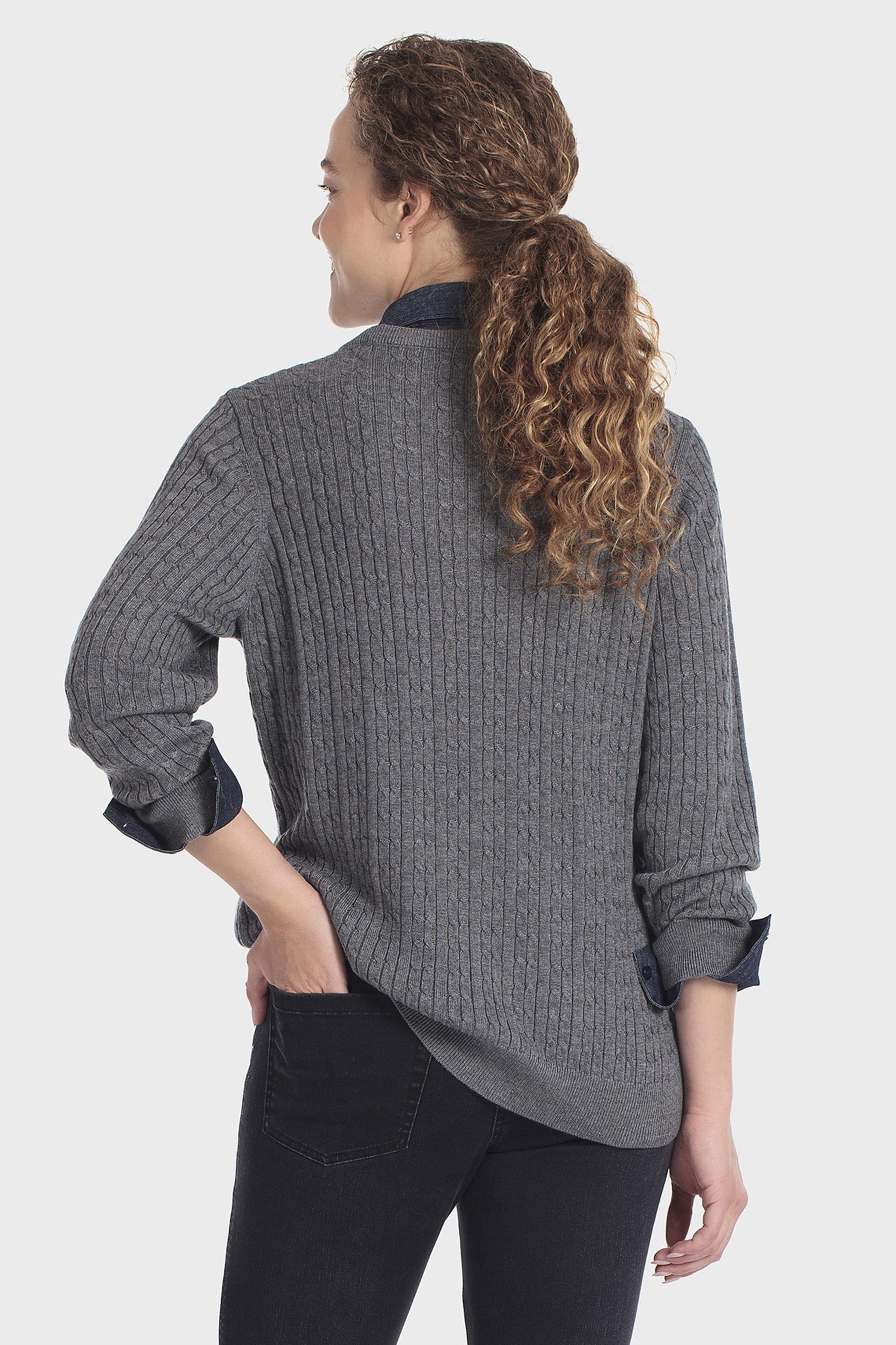 Shirt Sweater Grey, Grey, large image number 2