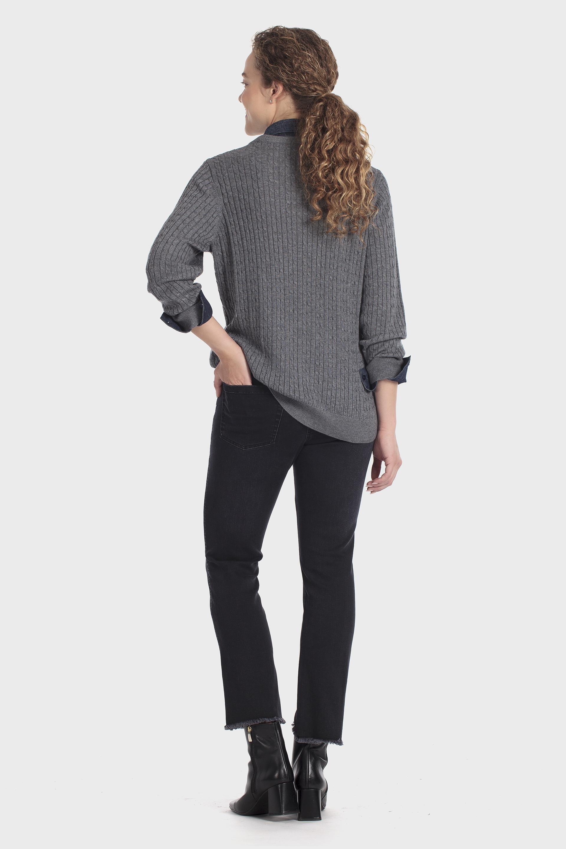 Shirt Sweater Grey, Grey, large image number 3