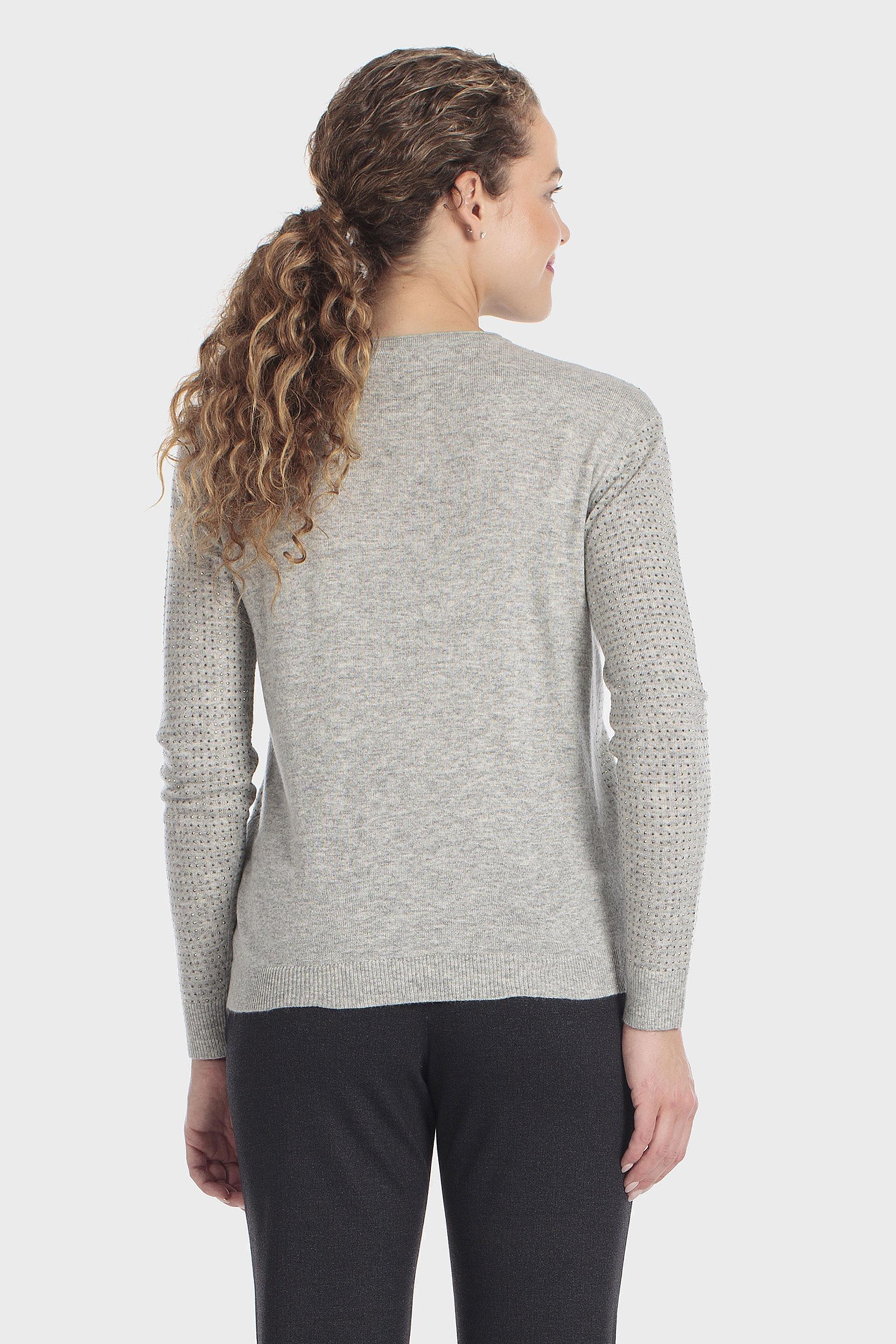 Fantasy Print Sweater Grey, Grey Melange, medium