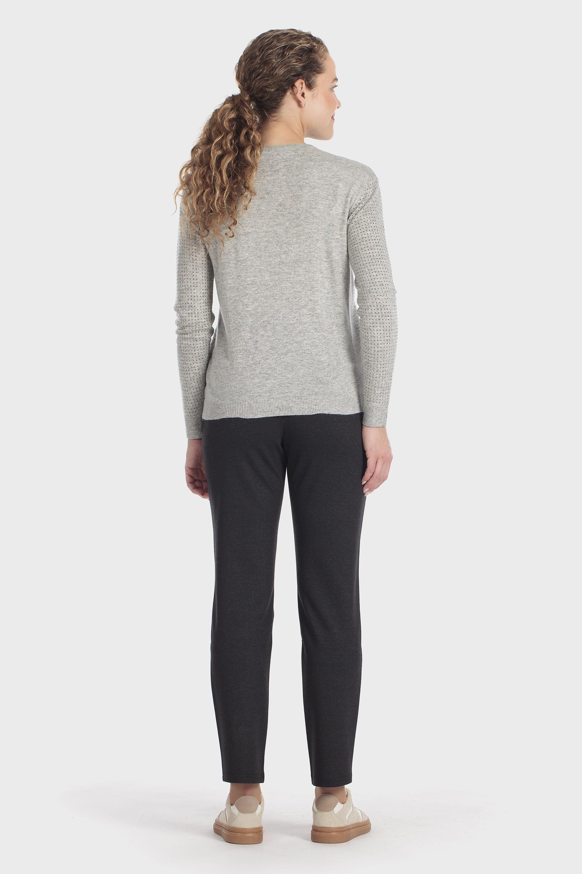 Fantasy Print Sweater Grey, Grey Melange, large image number 3