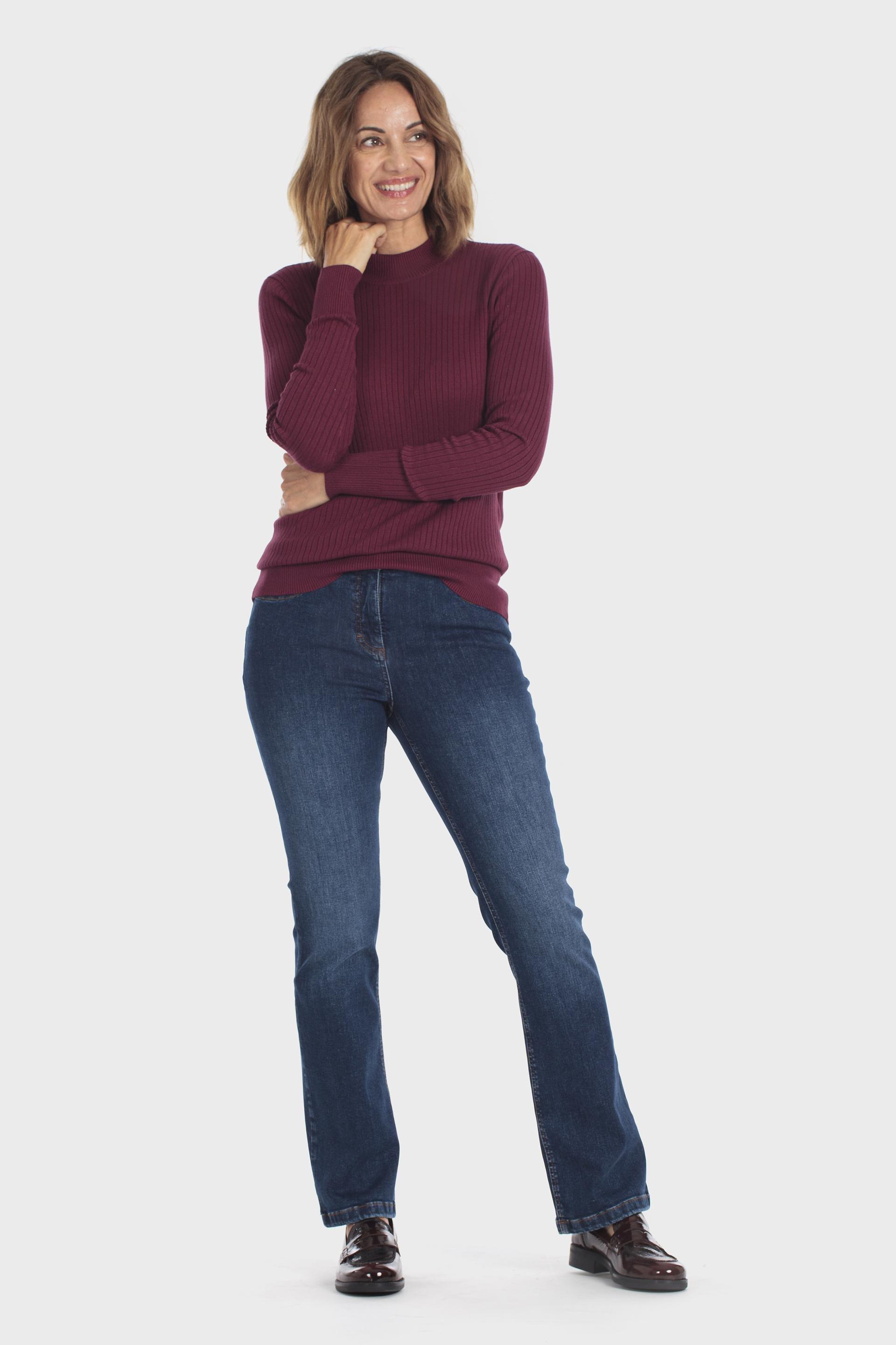 Purple Ribbed Sweater, Red Dark, medium