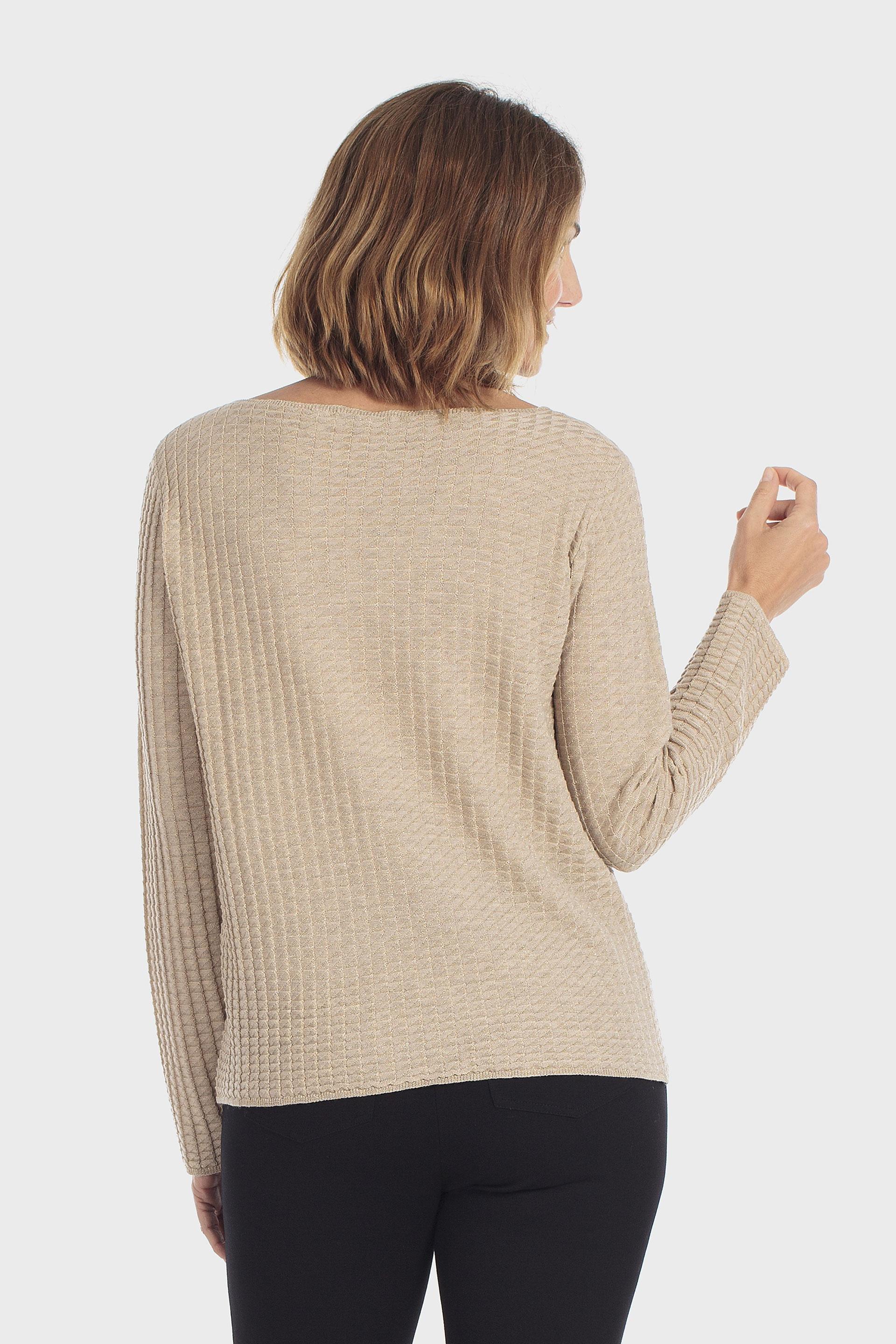 Beige Novelty Sweater, Beige, medium
