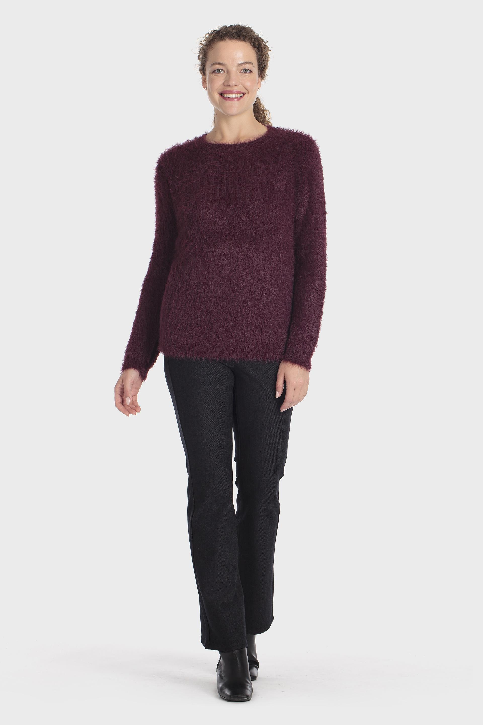 Fantasy Print Sweater Burgundy, Purple Mulberry, medium