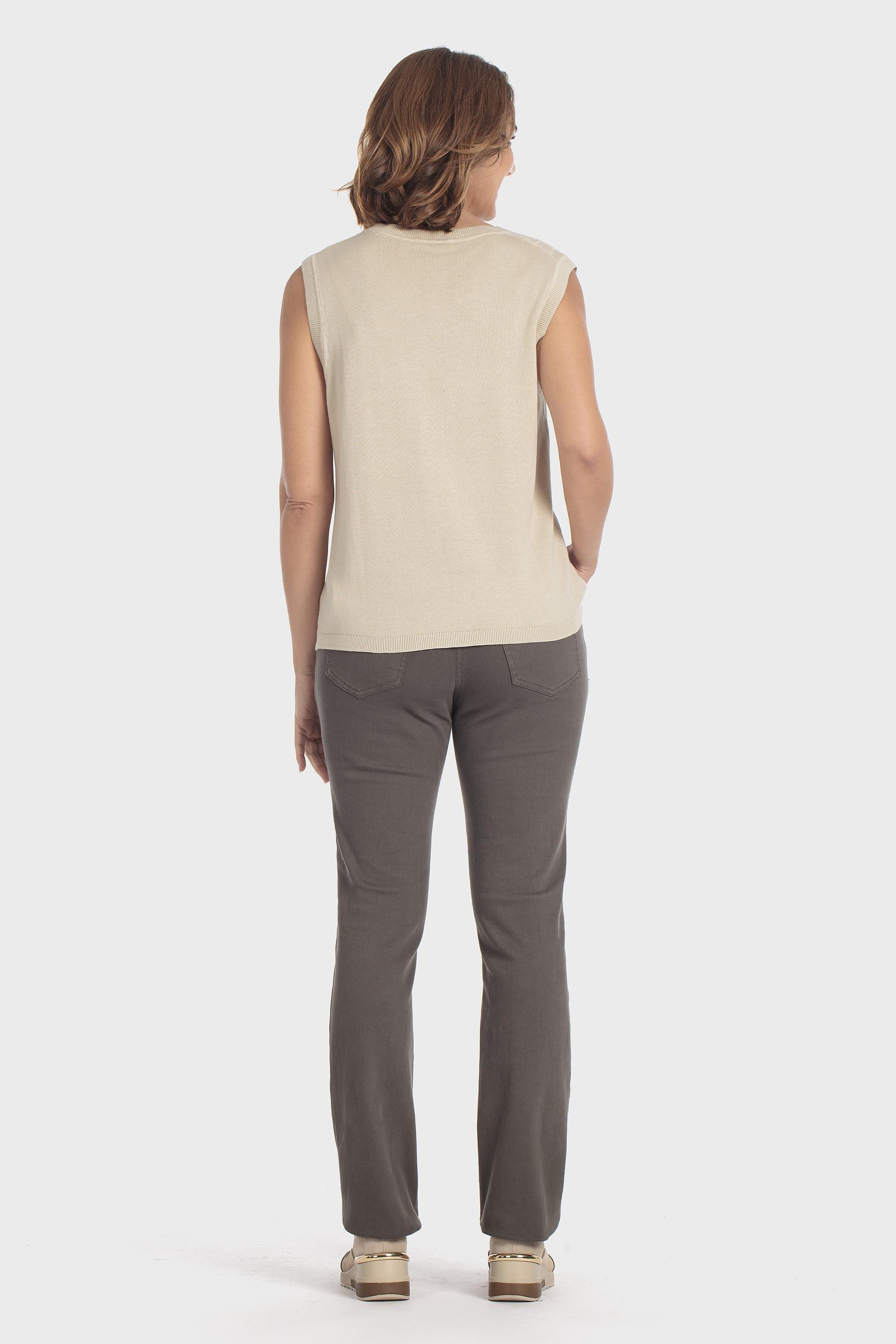 Cable Knit Sleeveless Jumper Beige, Beige, large image number 4