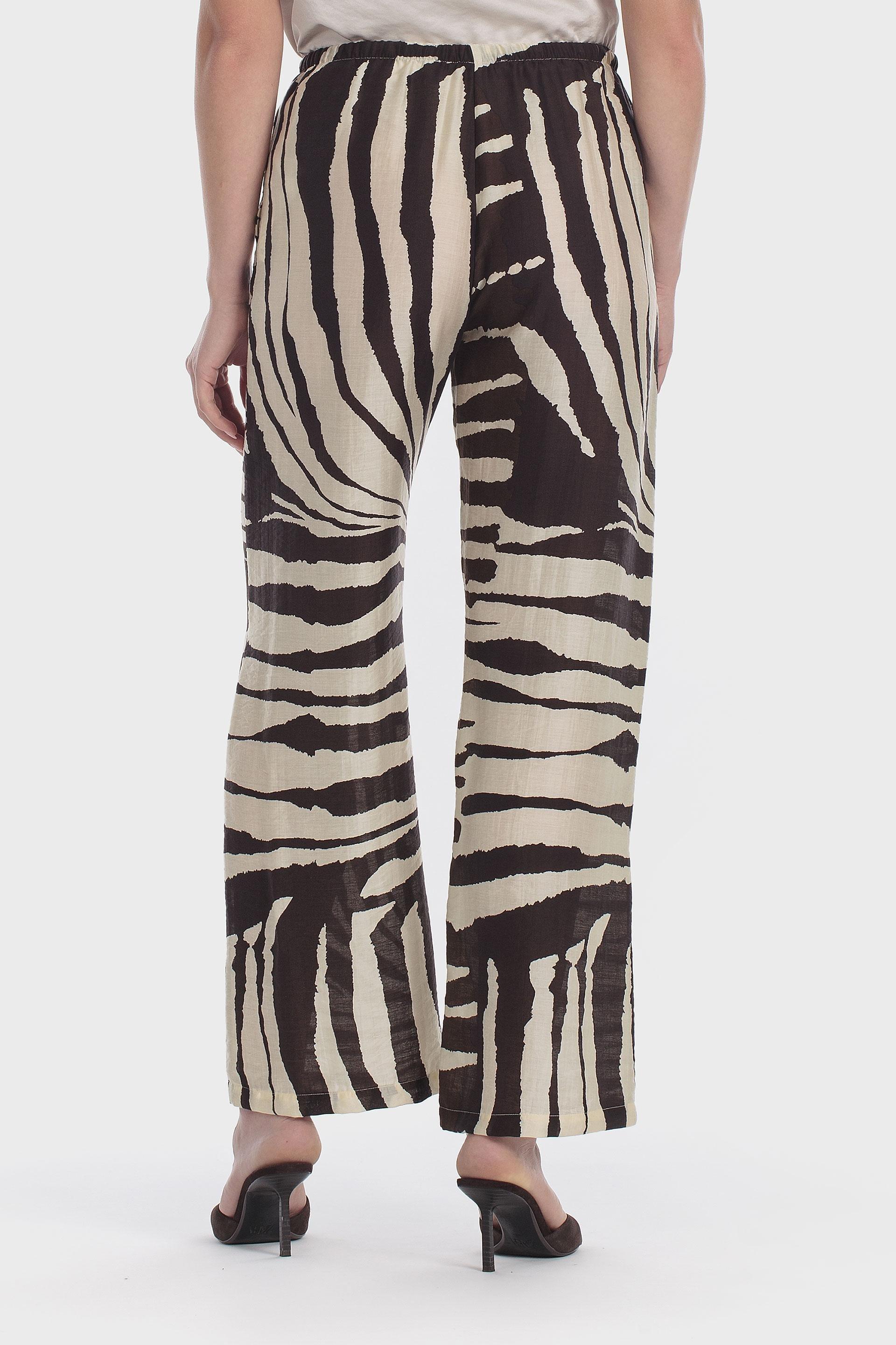 Animal Print Trousers Brown, Brown Coffee, large image number 3