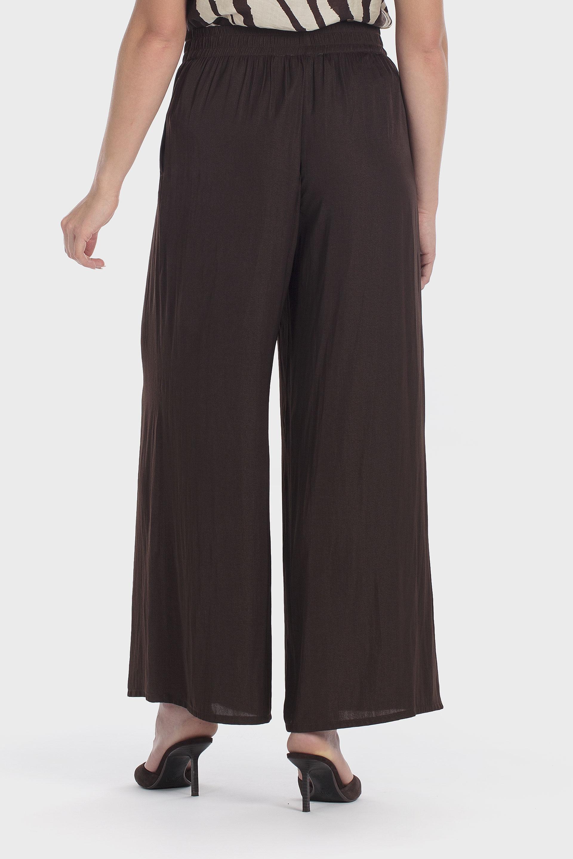 Wide Leg Trousers Brown, Brown Coffee, large image number 3