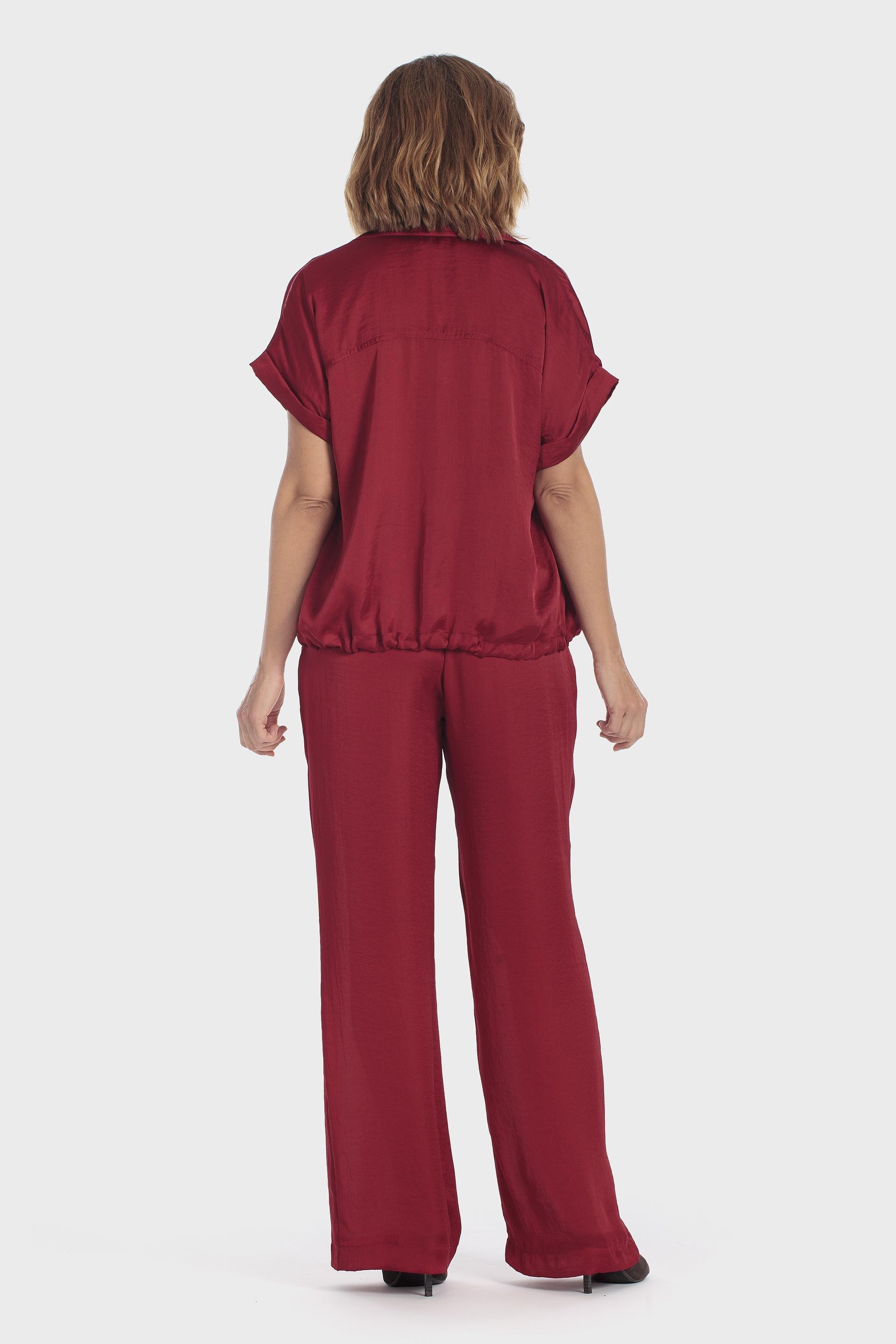 Wide Leg Trousers Red, Red Druby, medium