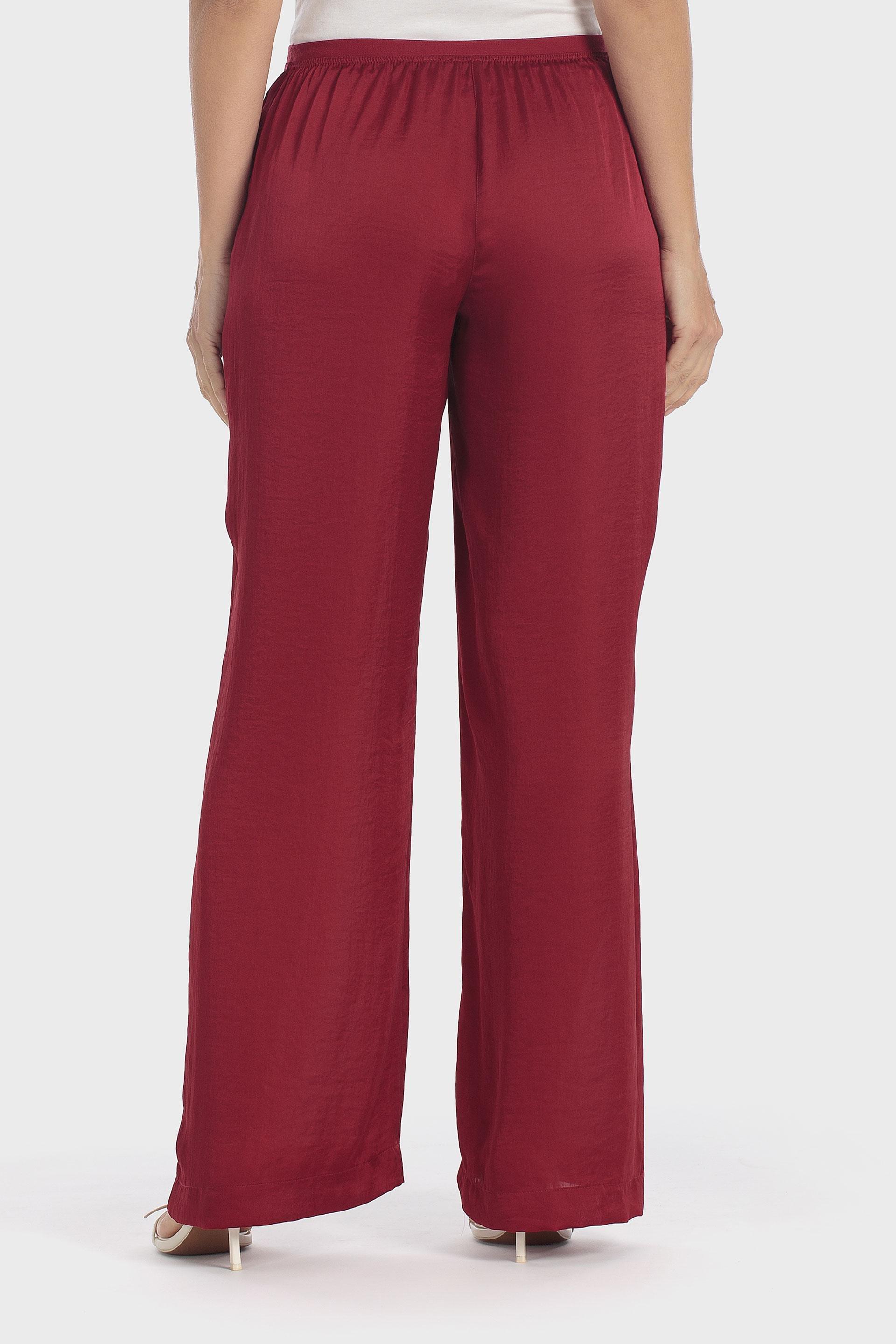 Wide Leg Trousers Red, Red Druby, large image number 3