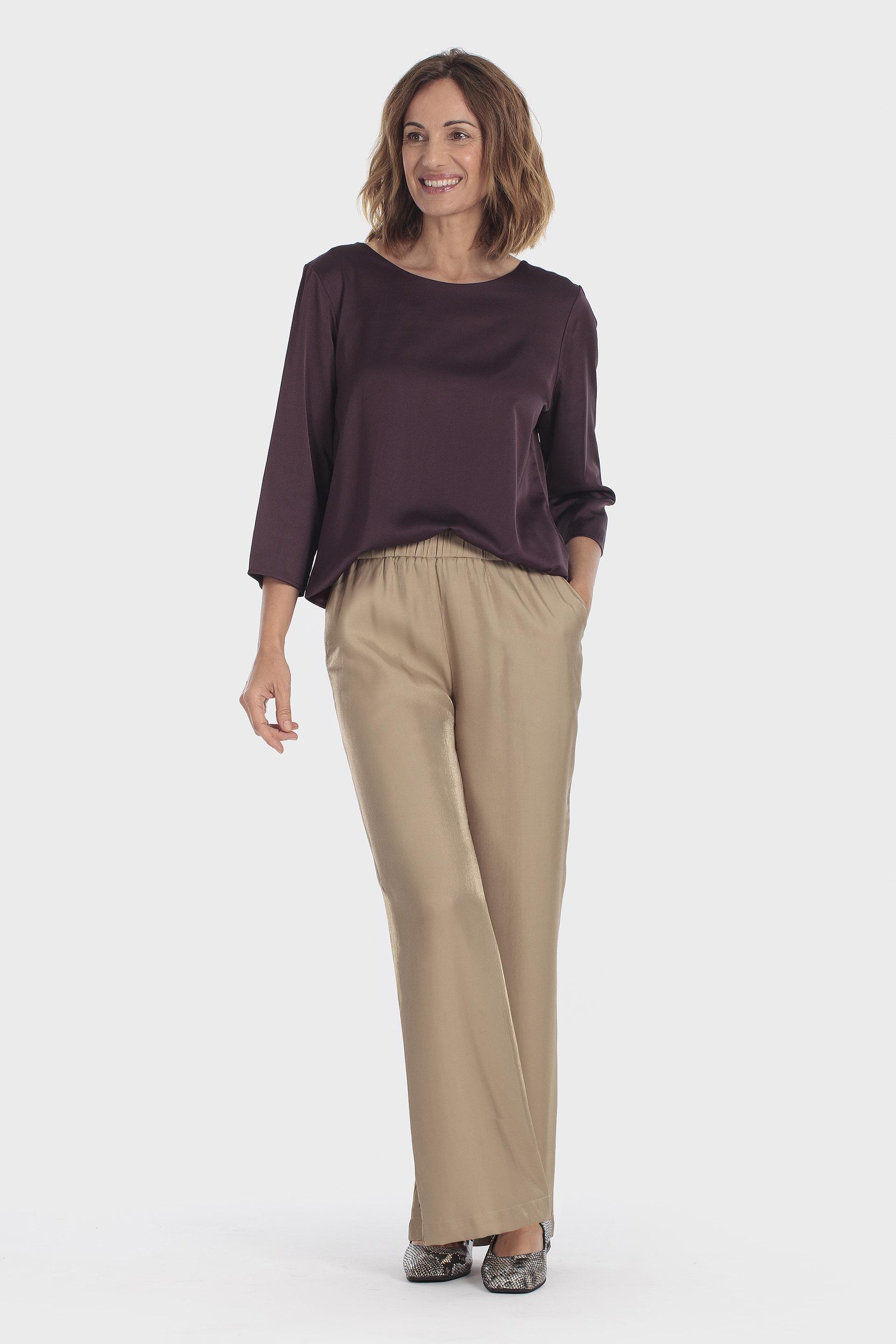 Satin Fantasy Trousers Gold, Metal Golden, medium