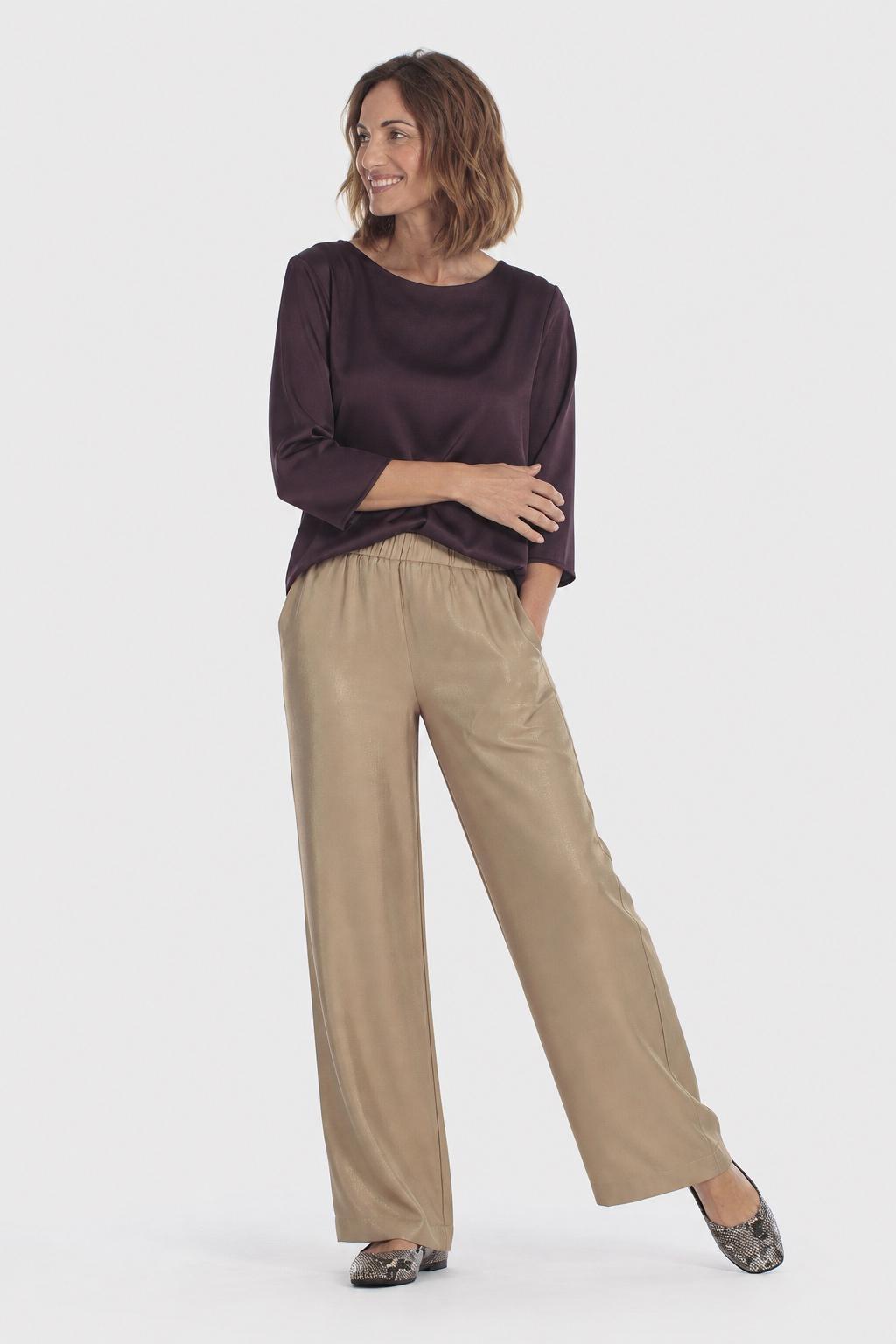 Satin Fantasy Trousers Gold, Metal Golden, medium