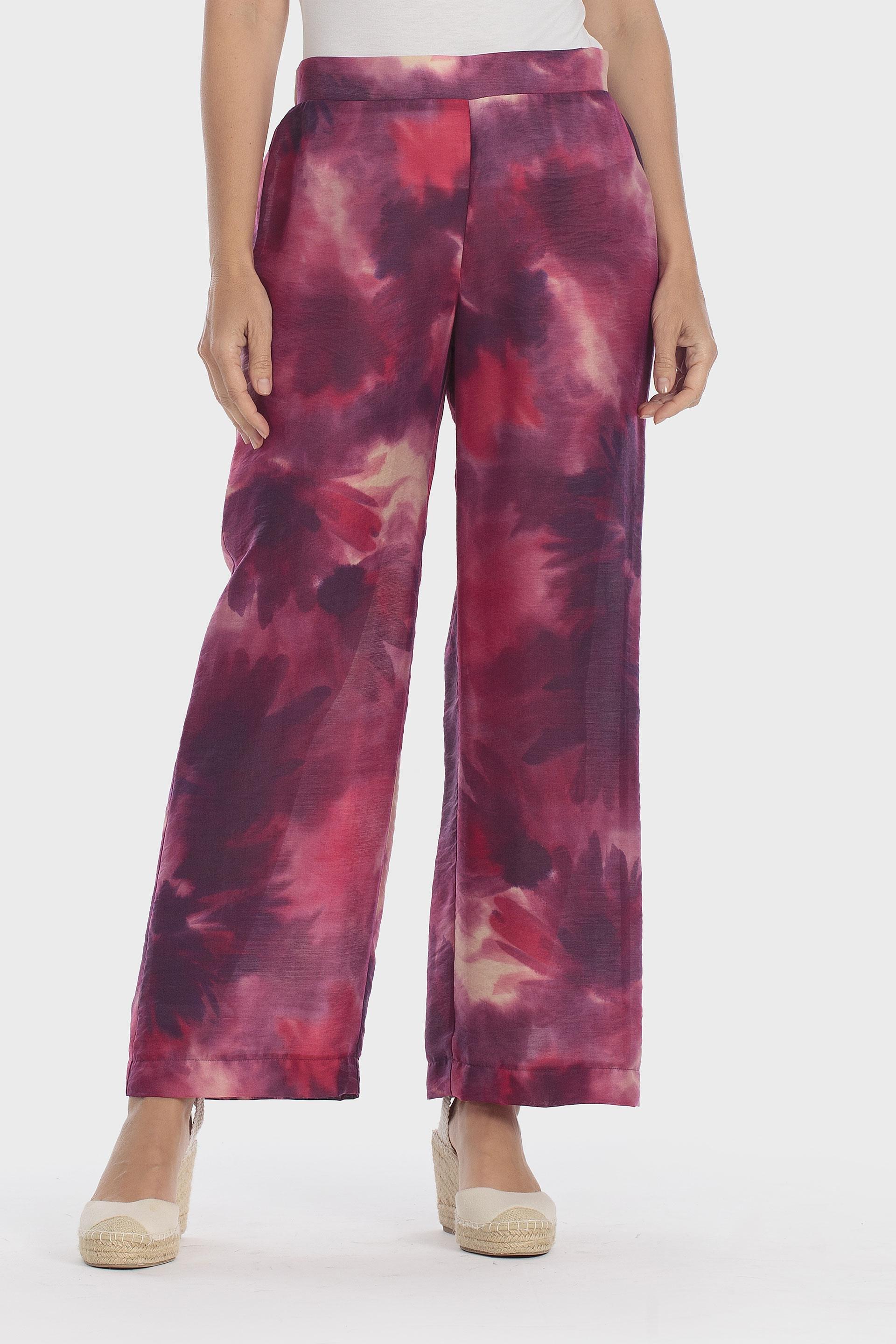 Pink Printed Trousers, Purple Mallow, large image number 3