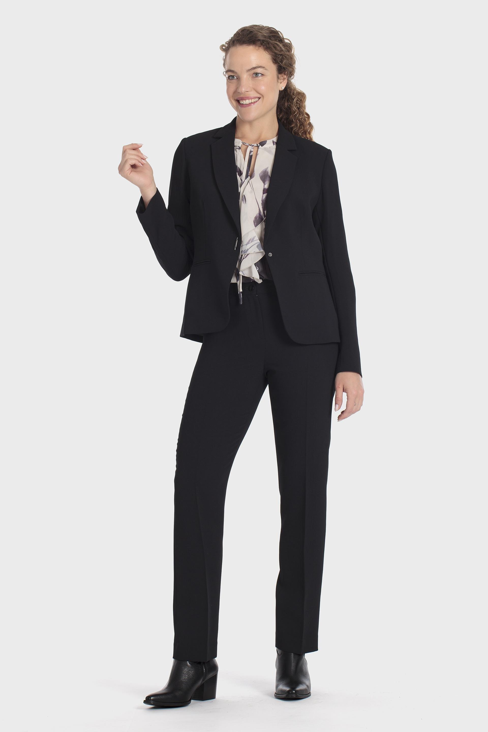 Crepe Trousers Black, Black, medium