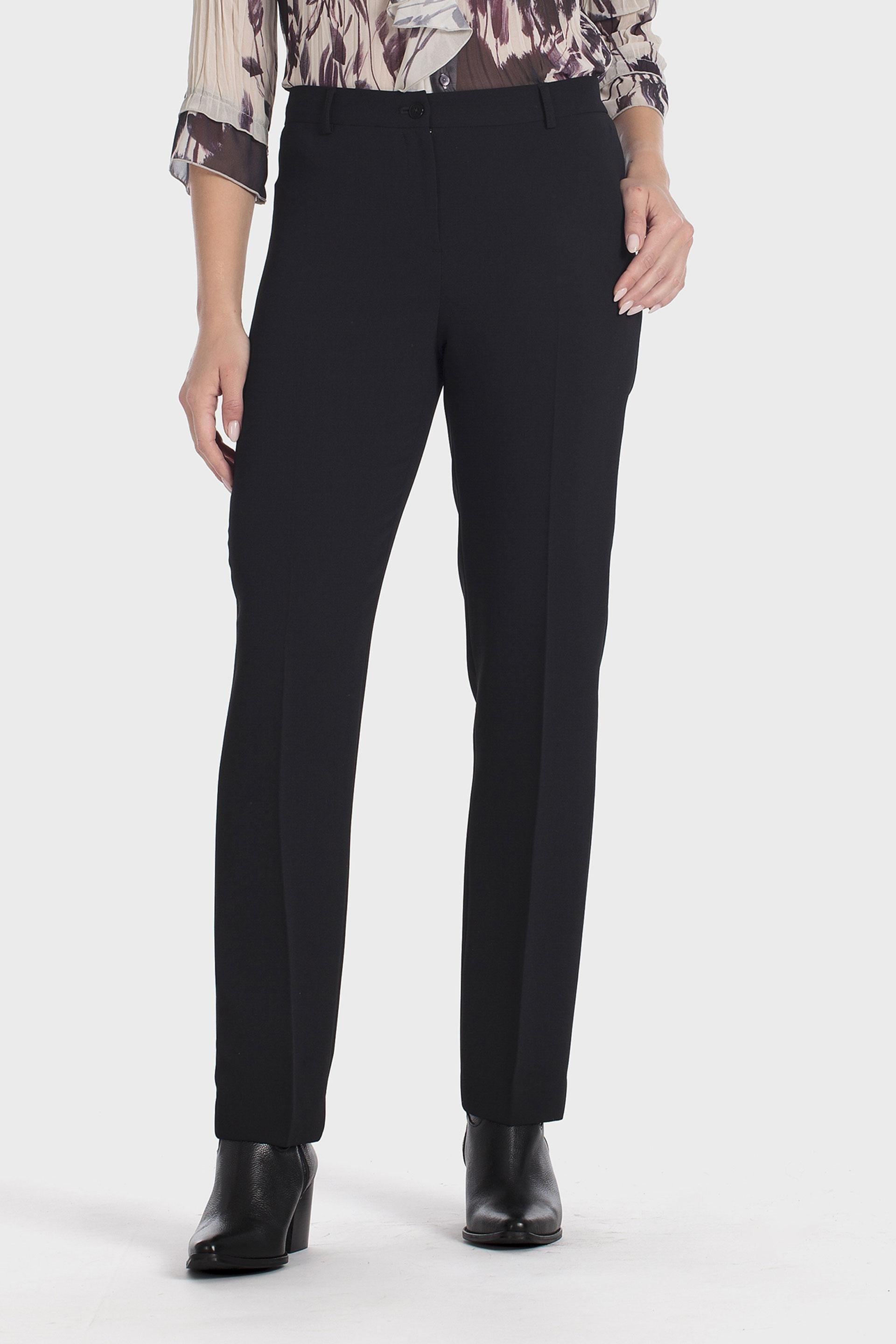 Crepe Trousers Black, Black, medium