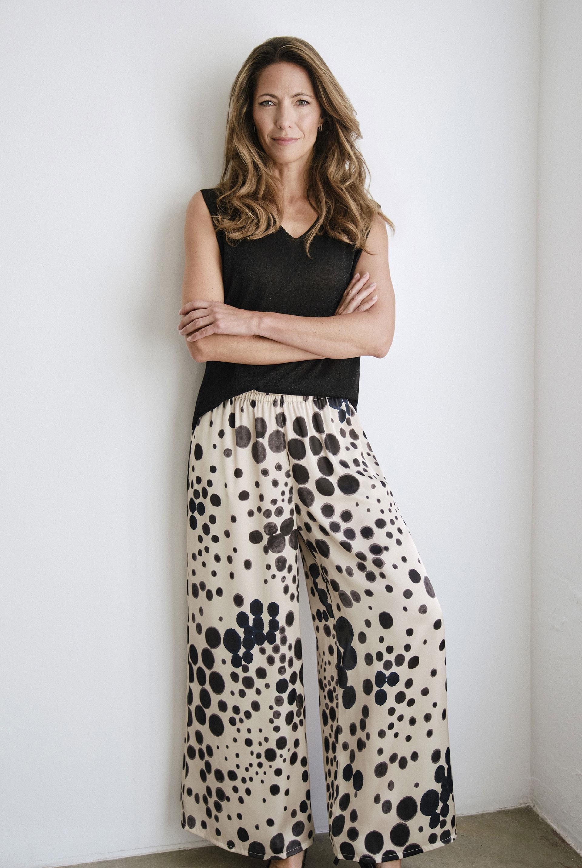 Multicolour Polka Dot Trousers, Beige, large image number 0