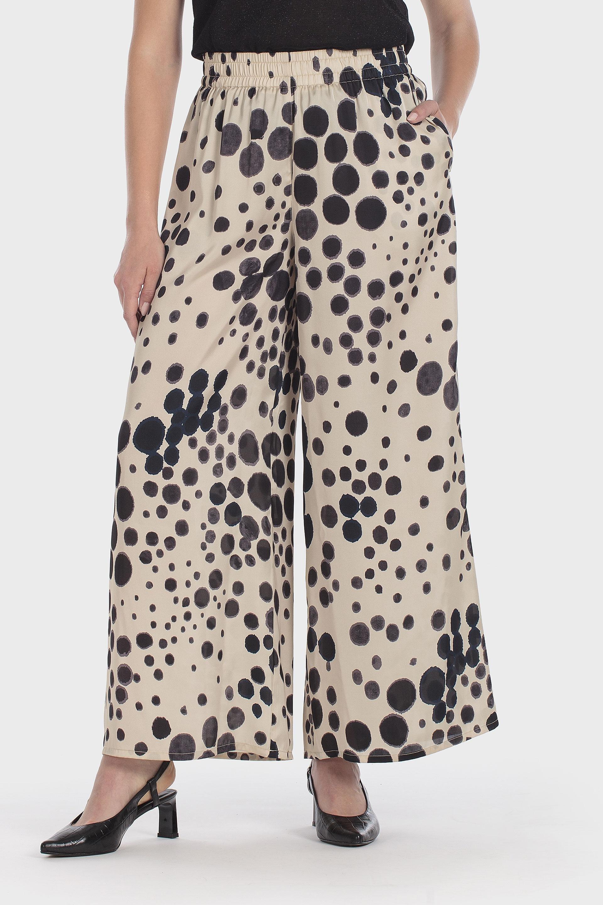 Multicolour Polka Dot Trousers, Beige, large image number 1
