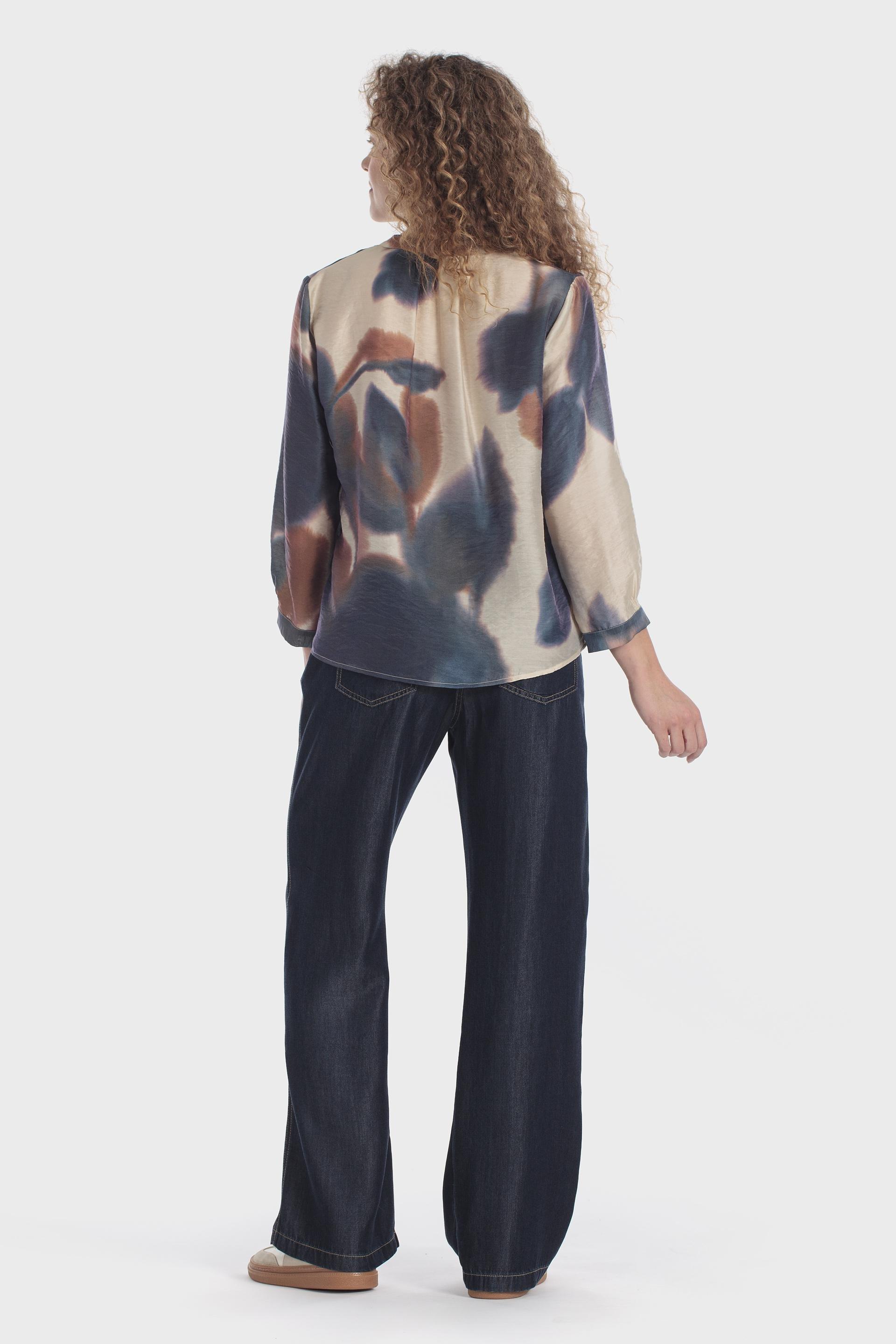 Blue Lyocell Trousers, 3701_397, large image number 2
