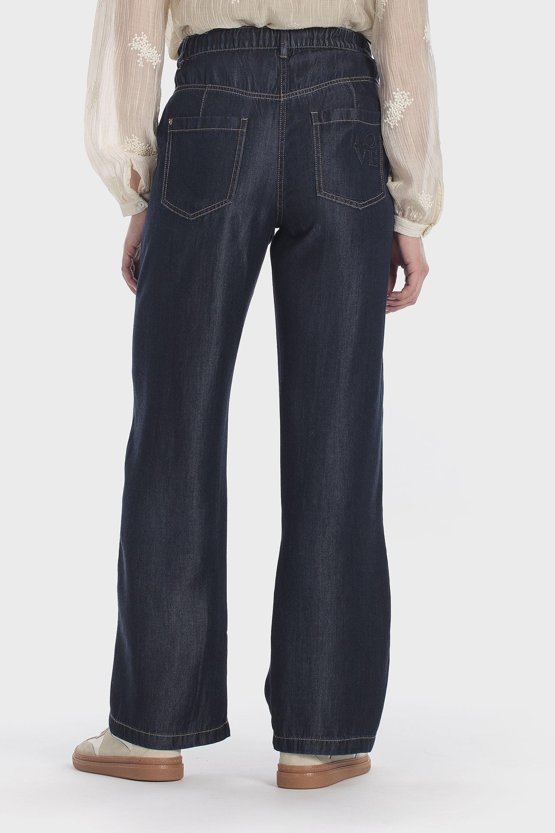 Blue Lyocell Trousers, 3701_397, large image number 4