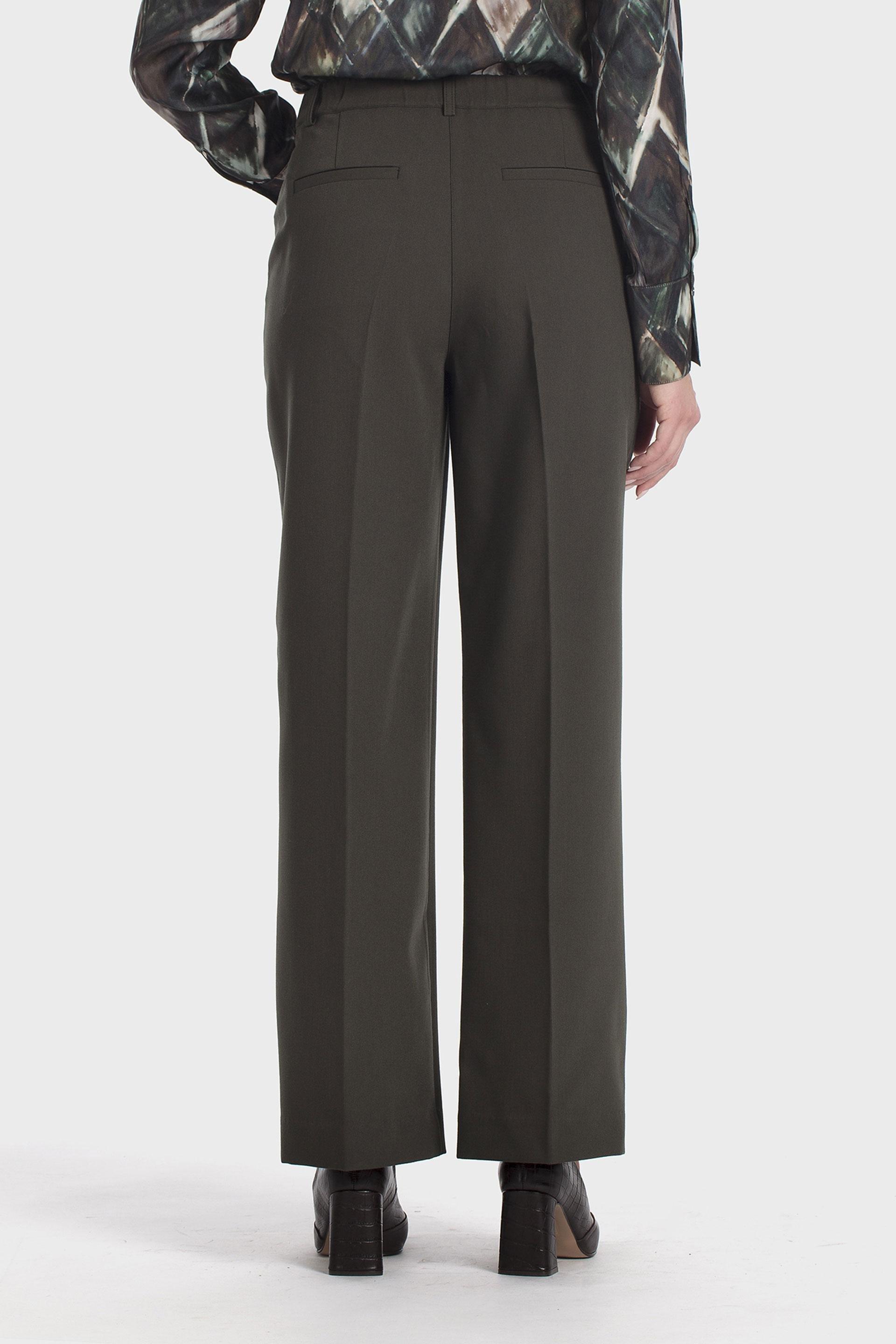 Wide Leg Four Pocket Trousers Khaki, Green Bottle, medium
