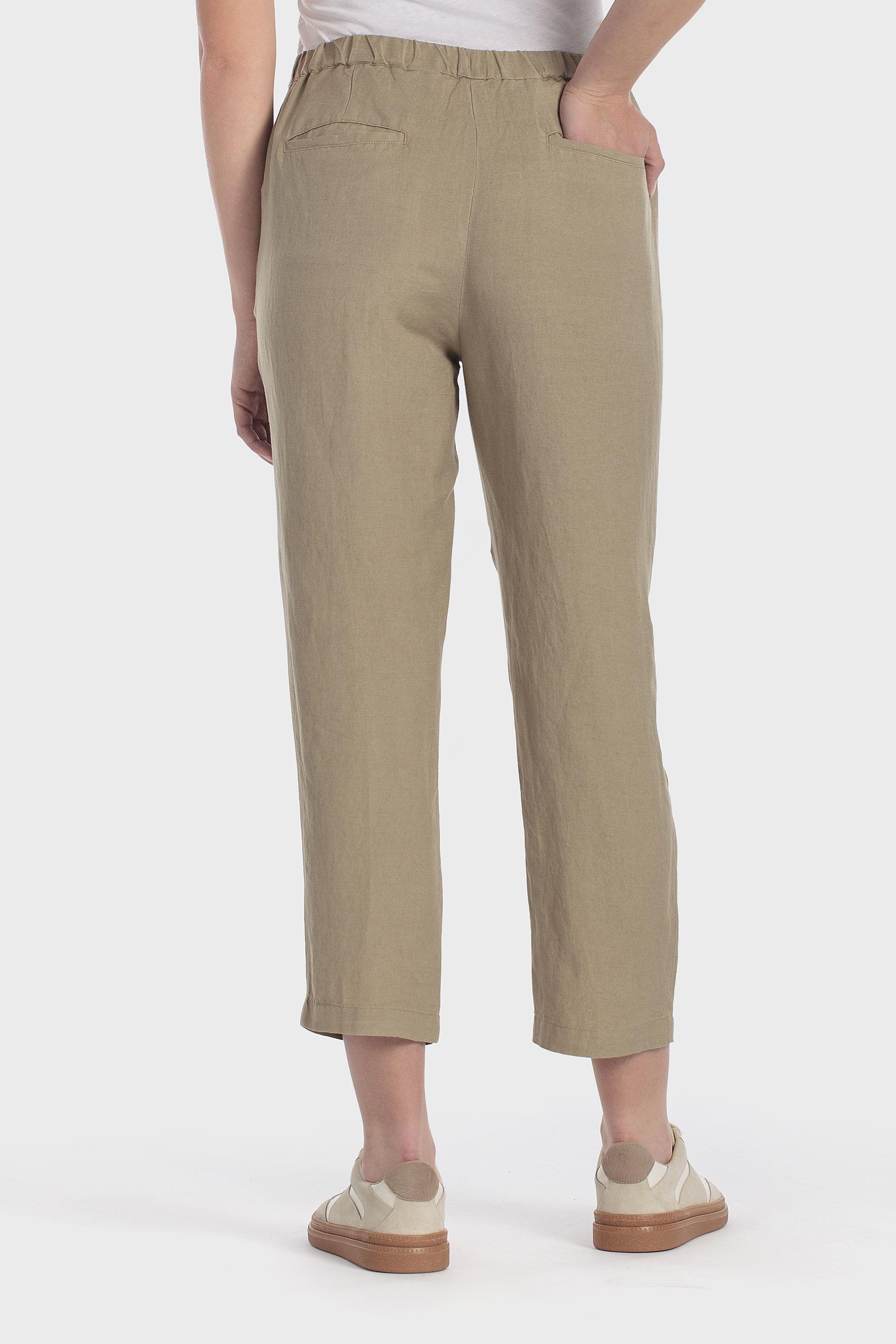 Linen Blend Trousers Green, 3701_175, large image number 3