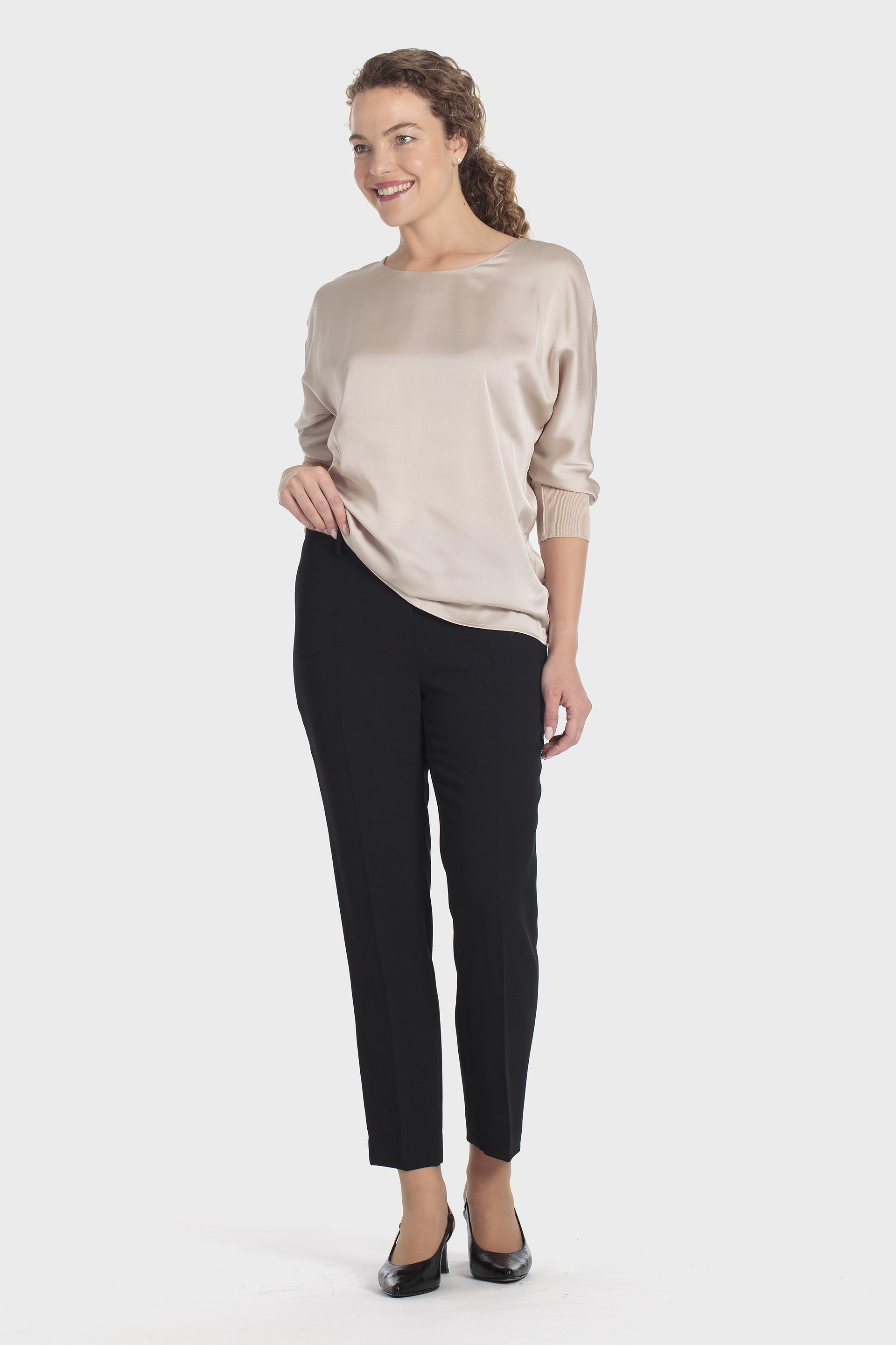 بنطال كابري أسود قصير مقصوص, Black, medium