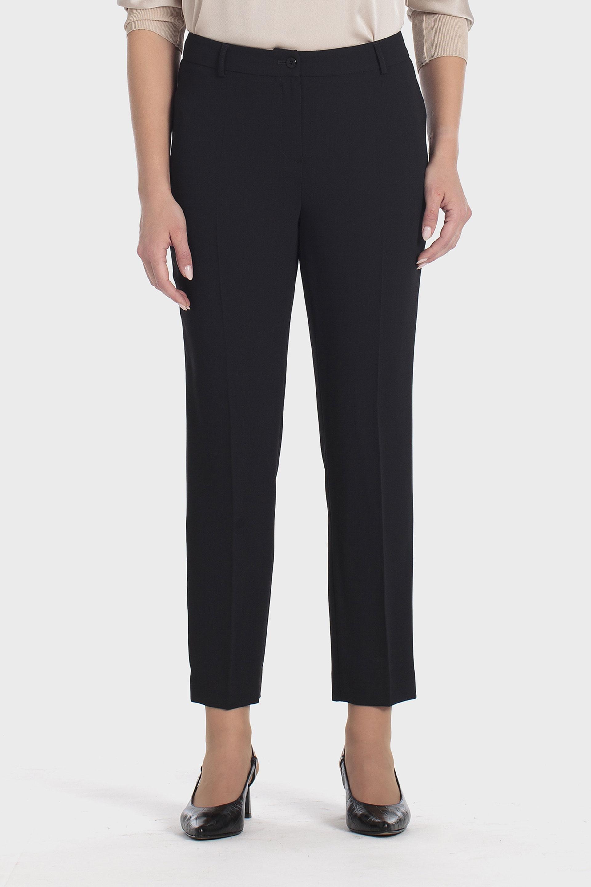 Crepe Trousers Black, Black, large image number 2