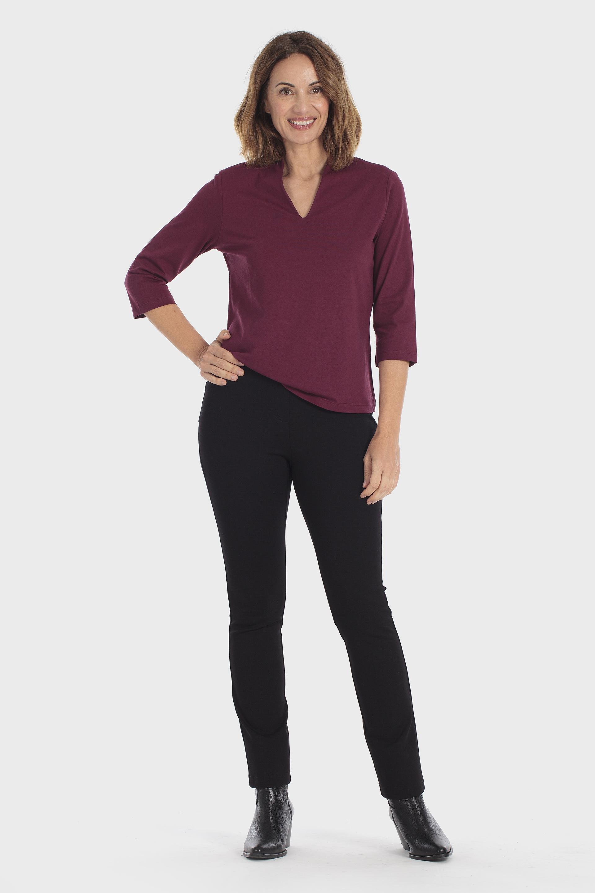 Black Push Up Trousers, Black, large image number 0