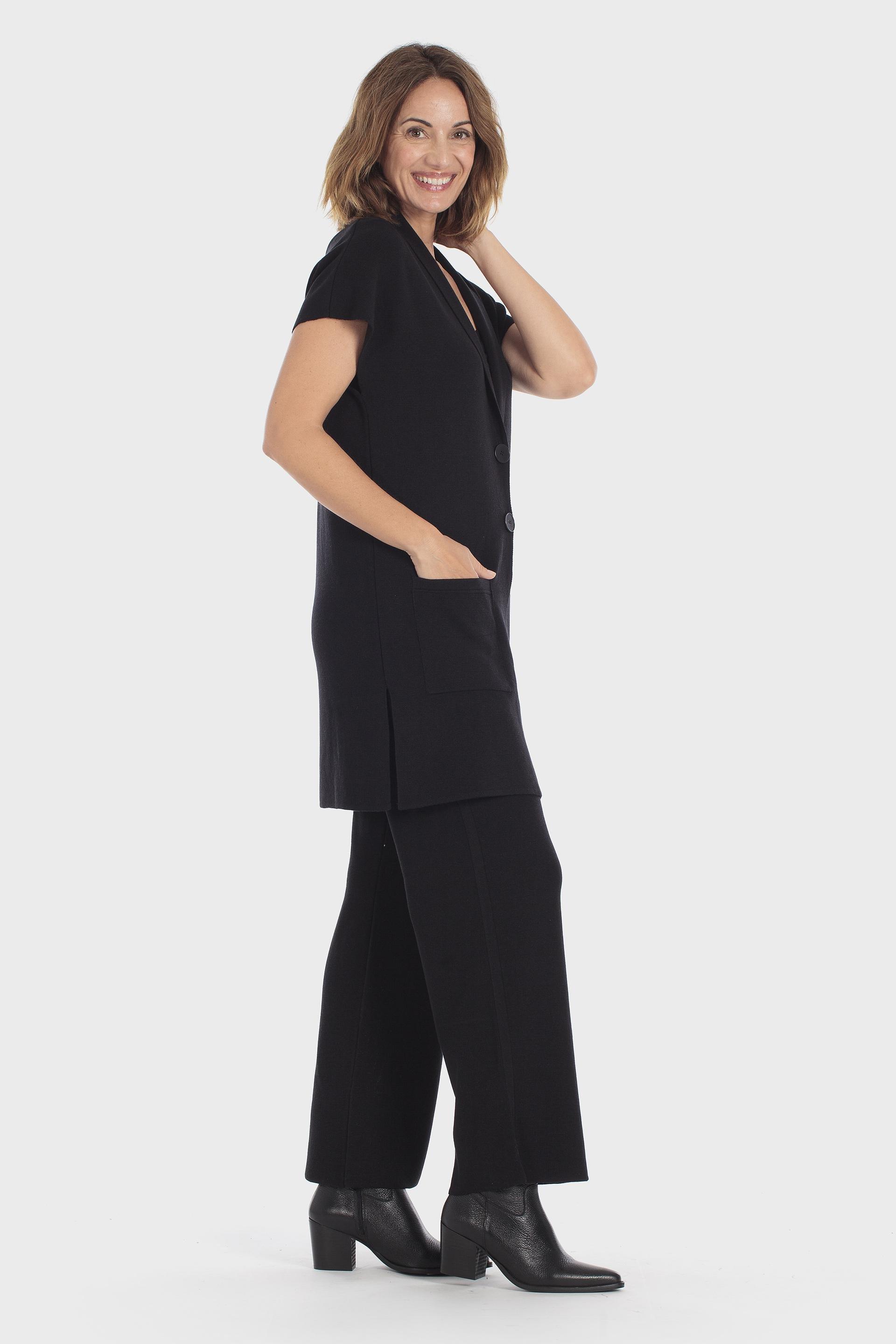 بنطال تريكو أسود, Black, medium