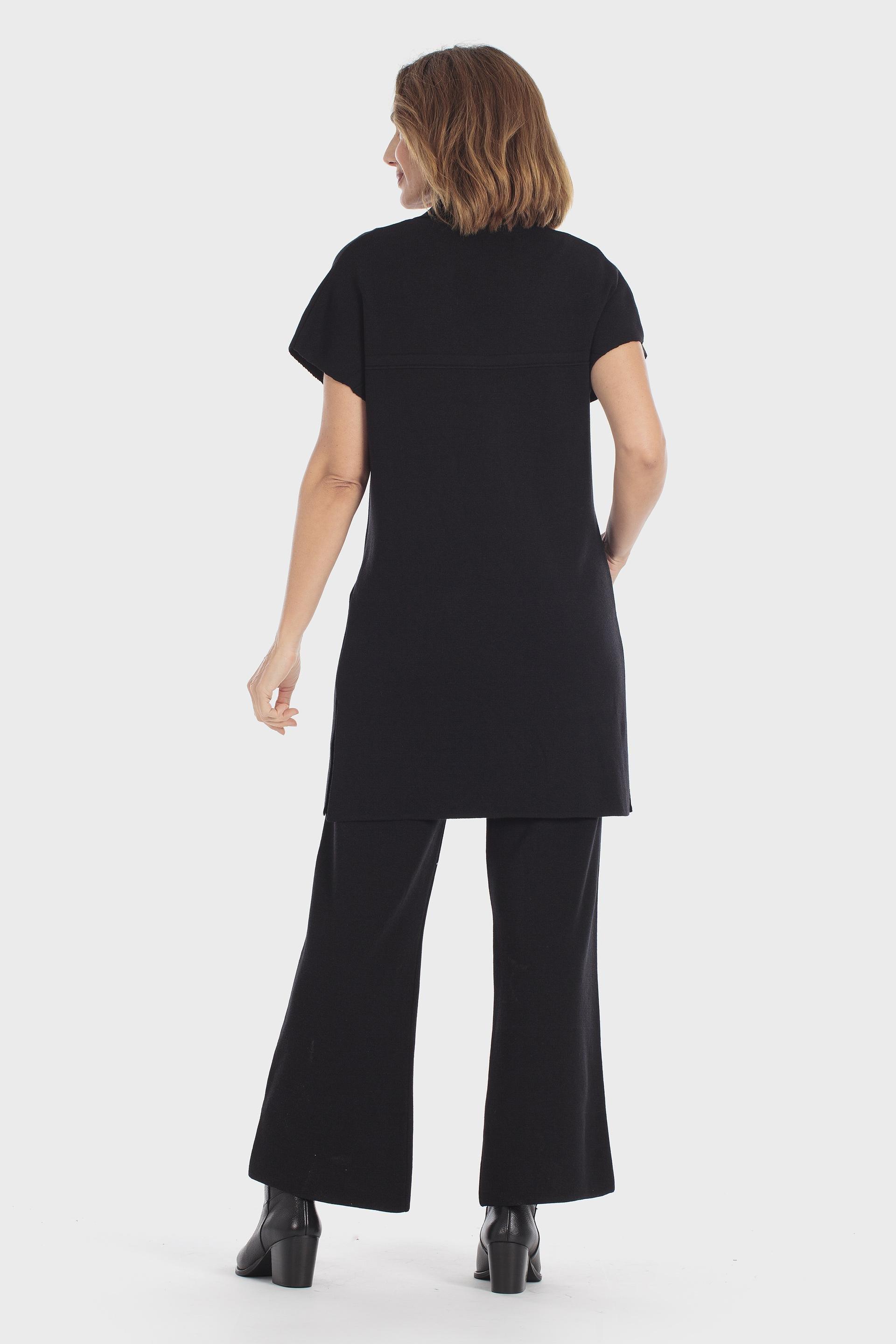بنطال تريكو أسود, Black, large image number 4